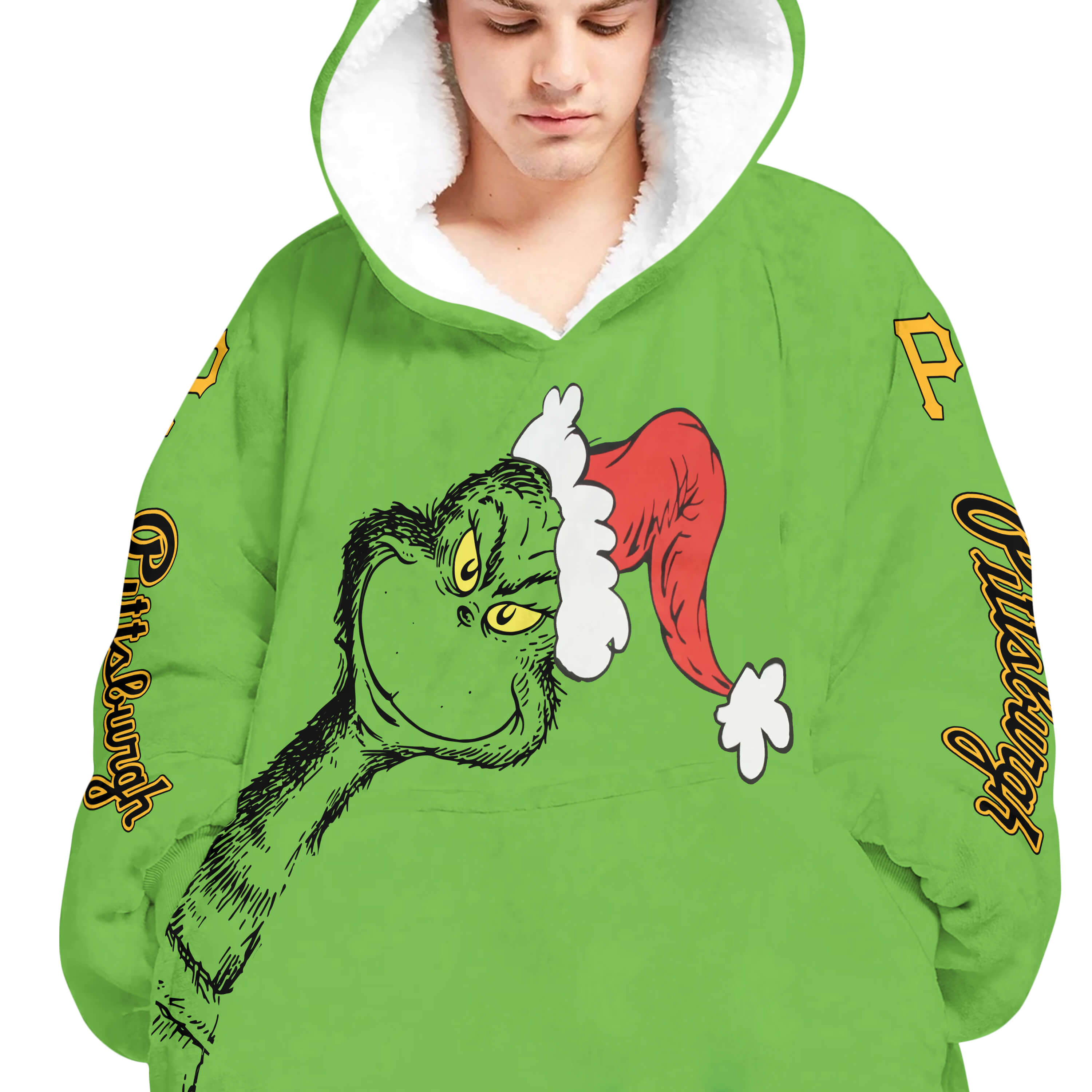 The Grinch – Pittsburgh Pirates - Oodie Blanket - Image 4