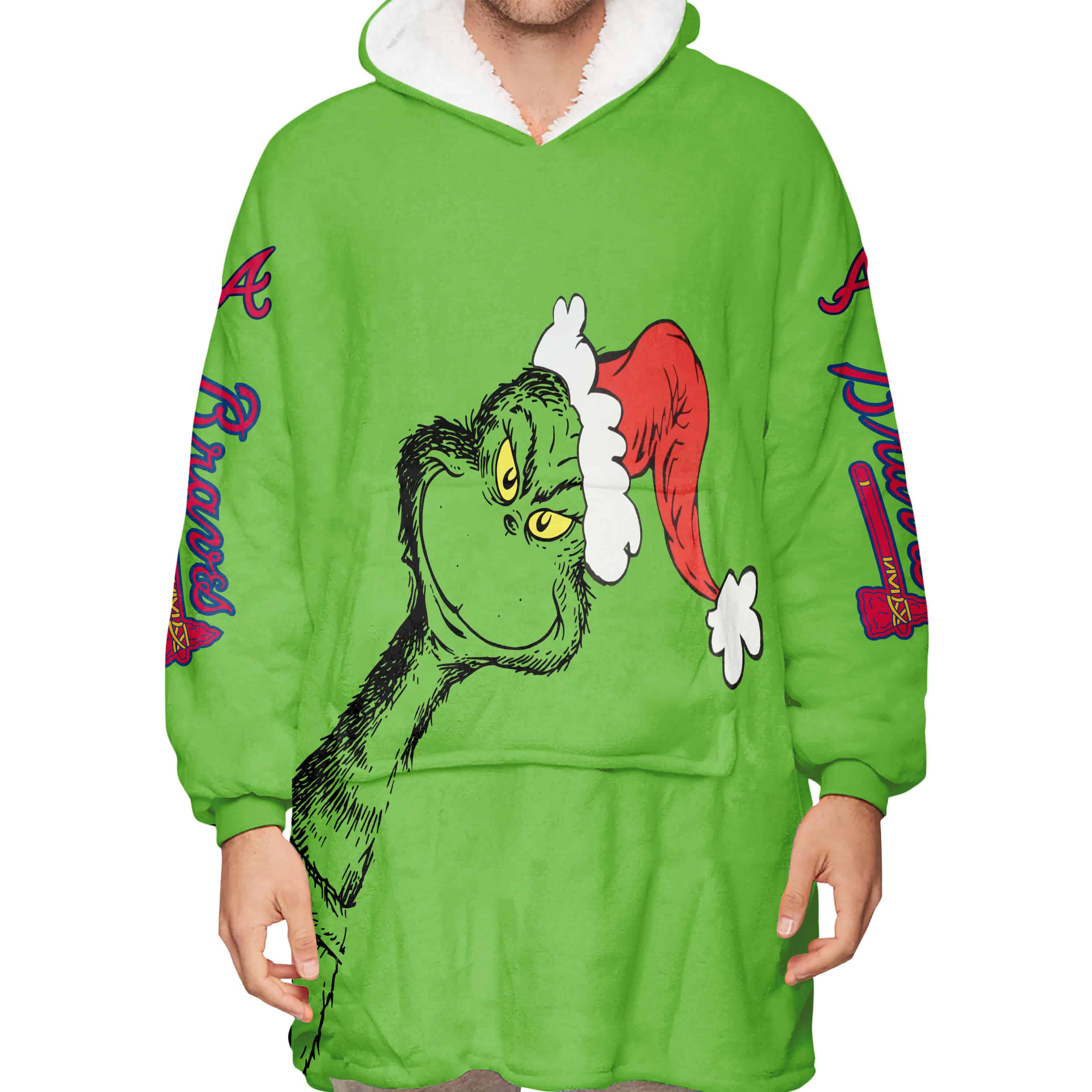 The Grinch – Atlanta Braves - Oodie Blanket - Image 3