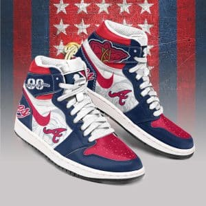 Custom Your Name Atlanta Braves Jordan Sneakers OO37