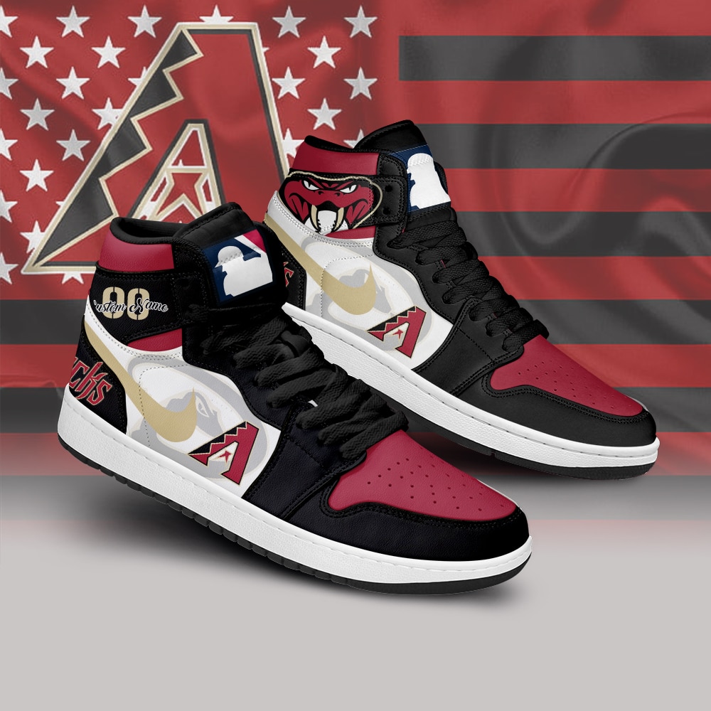 Custom Your Name Arizona Diamondbacks Jordan Sneakers KX29