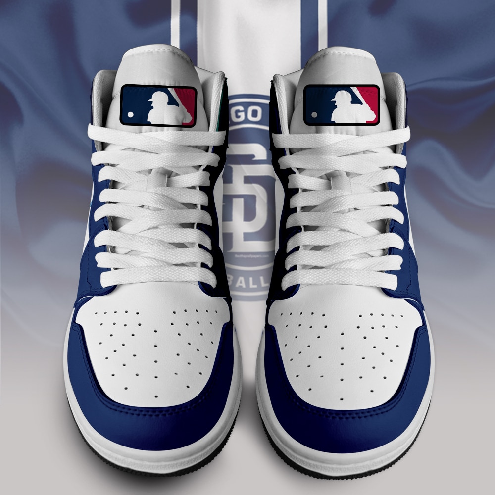 Custom Your Name San Diego Padres Jordan Sneakers OX83 - Image 2