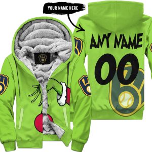 The Grinch – Milwaukee Brewers - Fleece Zip Hoodie