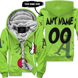 The Grinch – Oakland Athletics - Fleece Zip Hoodie