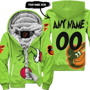 The Grinch – Baltimore Orioles - Fleece Zip Hoodie