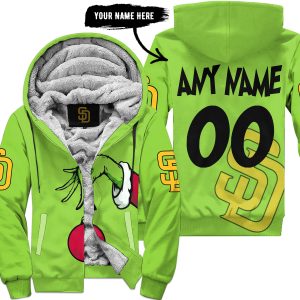 The Grinch – San Diego Padres  - Fleece Zip Hoodie