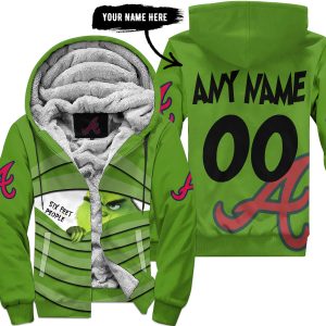 The Grinch – Six Feet People – Atlanta Braves - Fleece Zip Hoodie