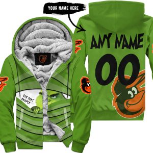 The Grinch – Six Feet People – Baltimore Orioles - Fleece Zip Hoodie
