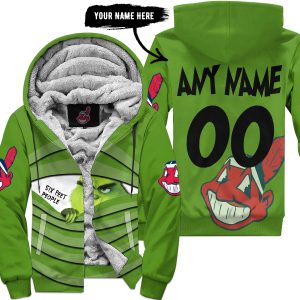 The Grinch – Six Feet People – Cleveland Indians - Fleece Zip Hoodie