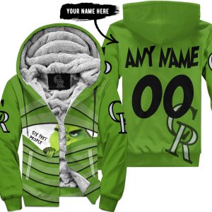 The Grinch – Six Feet People – Colorado Rockies - Fleece Zip Hoodie