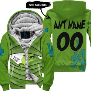 The Grinch – Six Feet People – Los Angeles Dodgers - Fleece Zip Hoodie