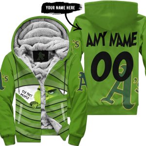 The Grinch – Six Feet People – Oakland Athletics - Fleece Zip Hoodie