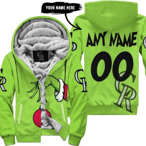 The Grinch – Colorado Rockies - Fleece Zip Hoodie