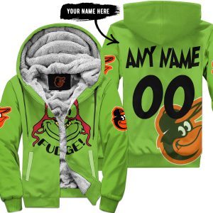 The Grinch – The Grinch – Oh Fudge – Baltimore Orioles - Fleece Zip Hoodie