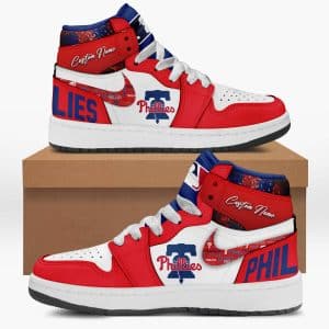 Custom Your Name Philadelphia Phillies Jordan Sneakers DI83