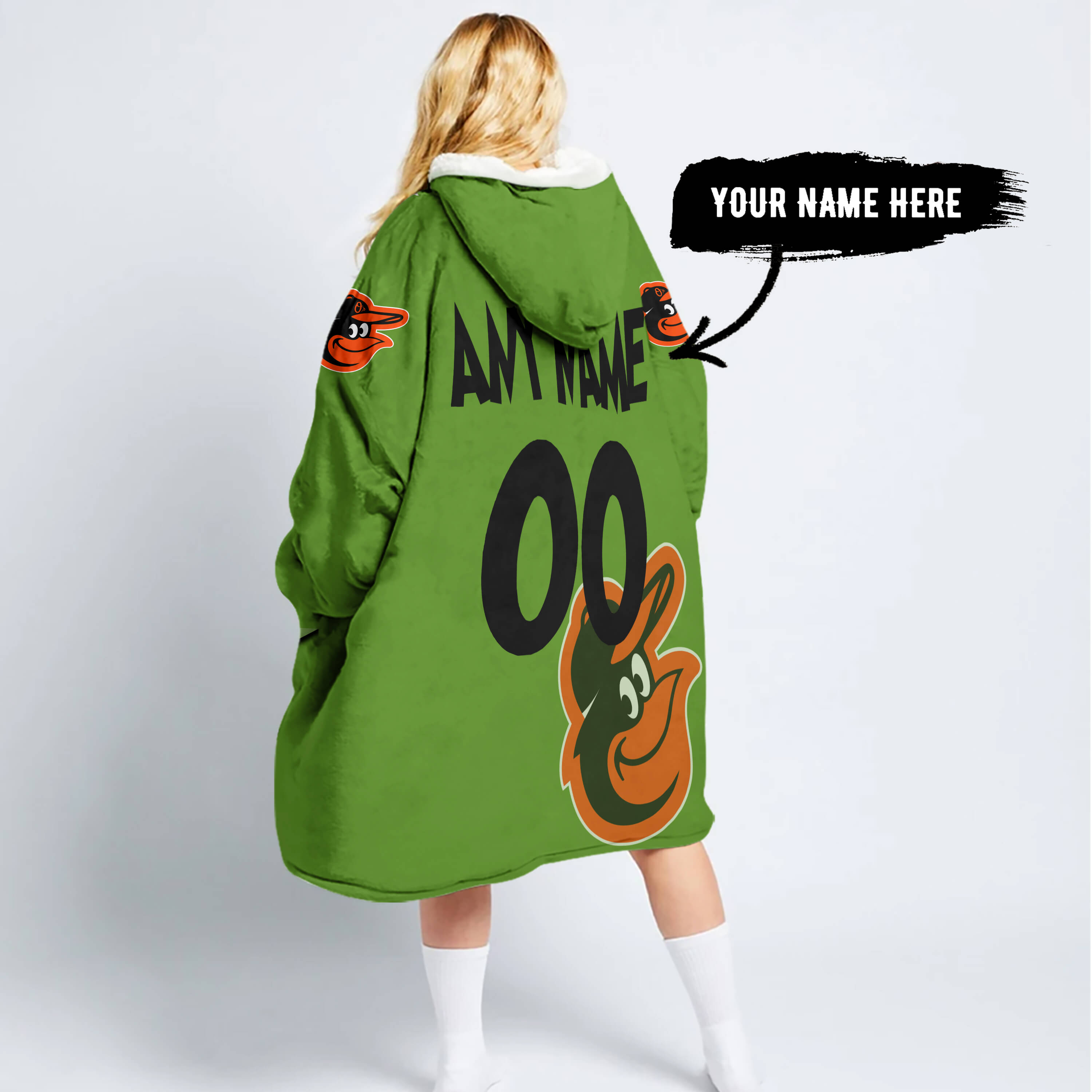 The Grinch – Six Feet People – Baltimore Orioles - Oodie Blanket - Image 6