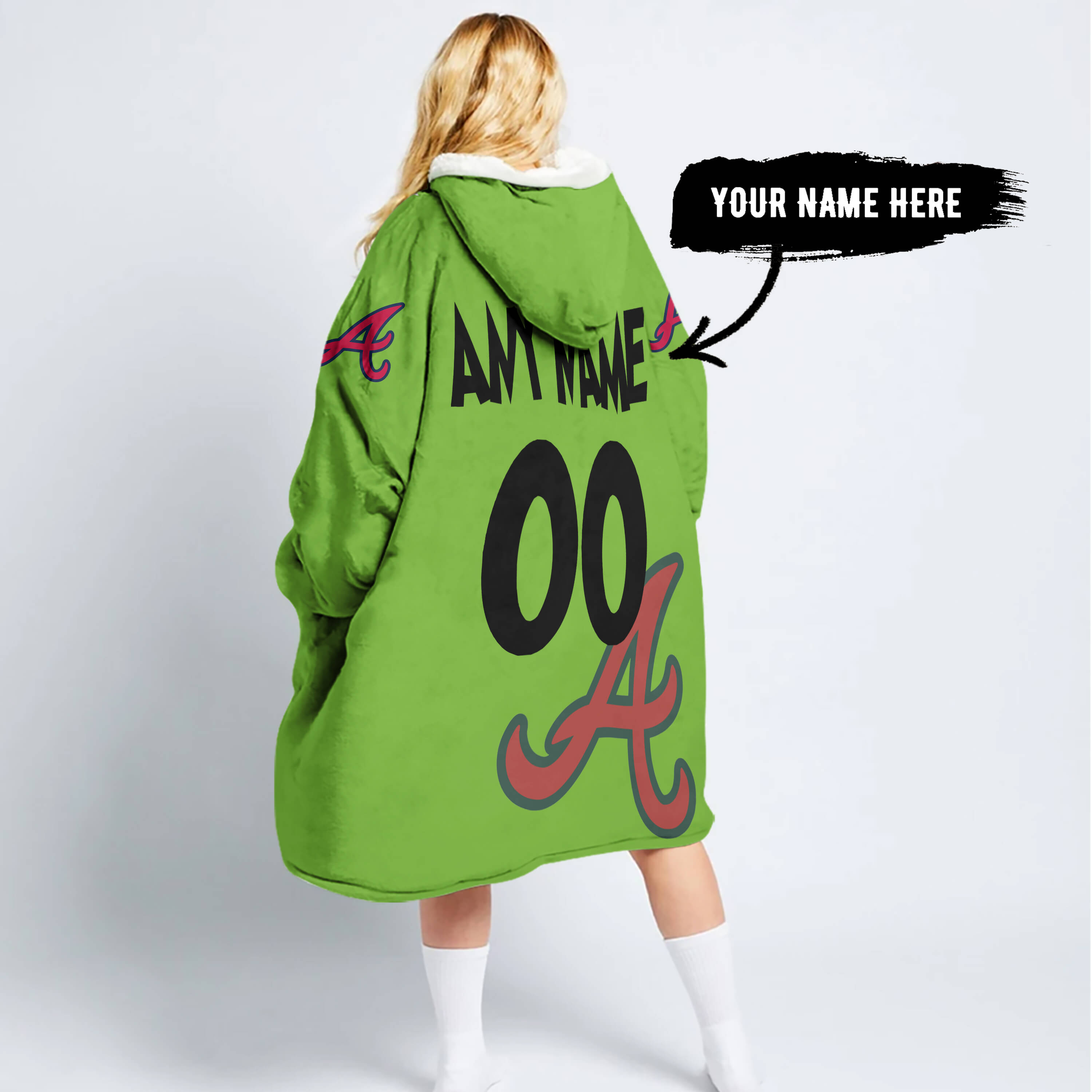 The Grinch – The Grinch – Oh Fudge – Atlanta Braves - Oodie Blanket - Image 6