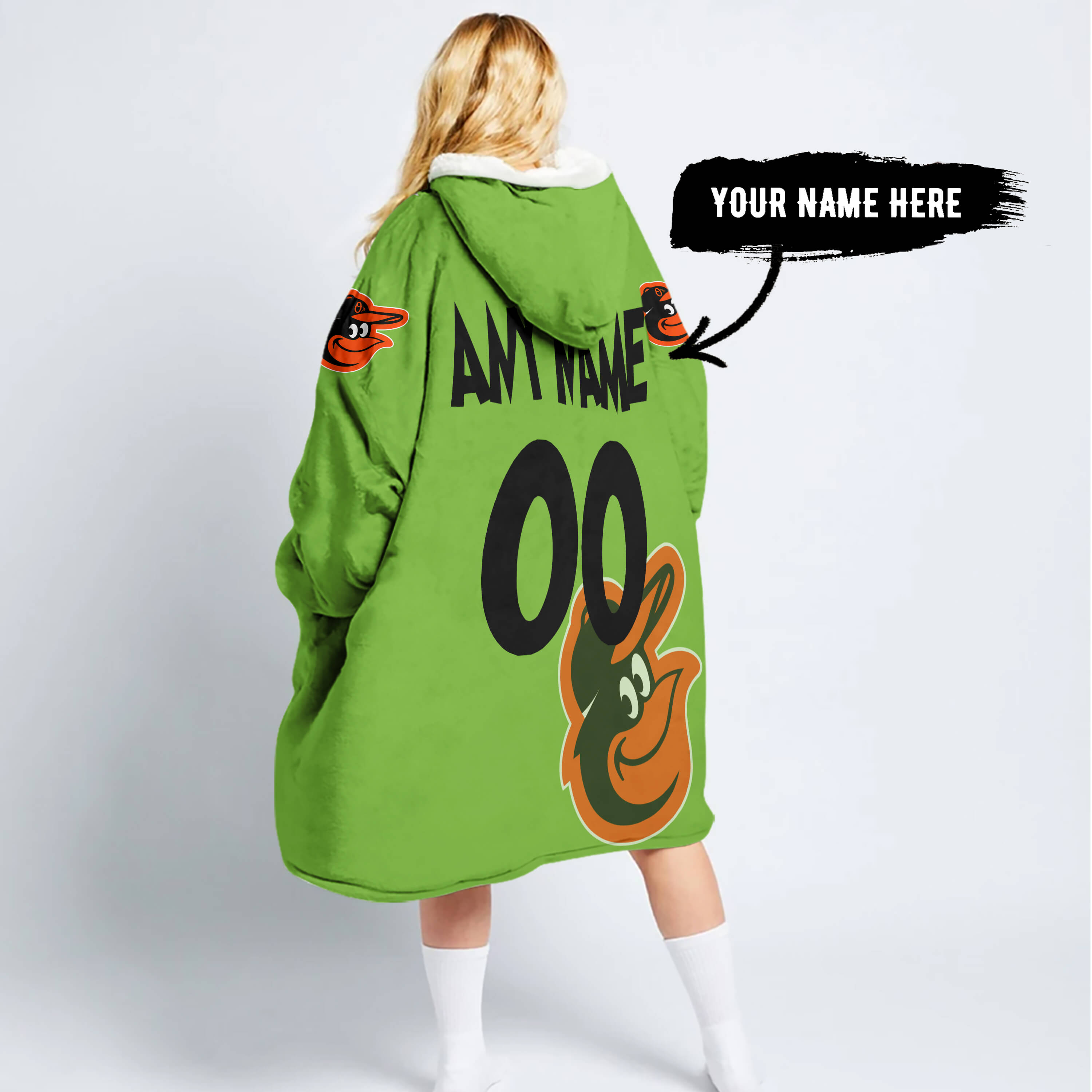 The Grinch – The Grinch – Oh Fudge – Baltimore Orioles - Oodie Blanket - Image 6