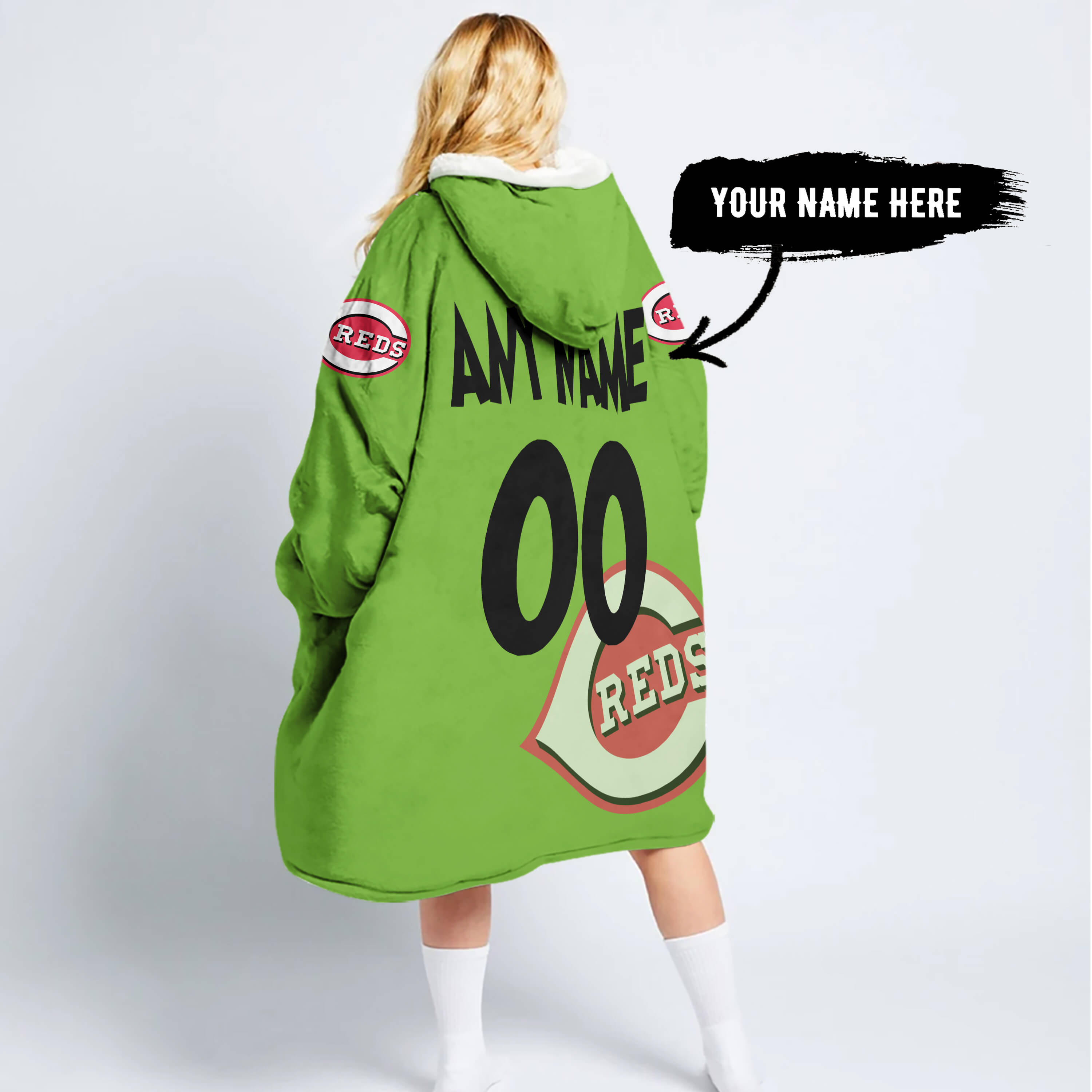 The Grinch – The Grinch – Oh Fudge – Cincinnati Reds - Oodie Blanket - Image 6