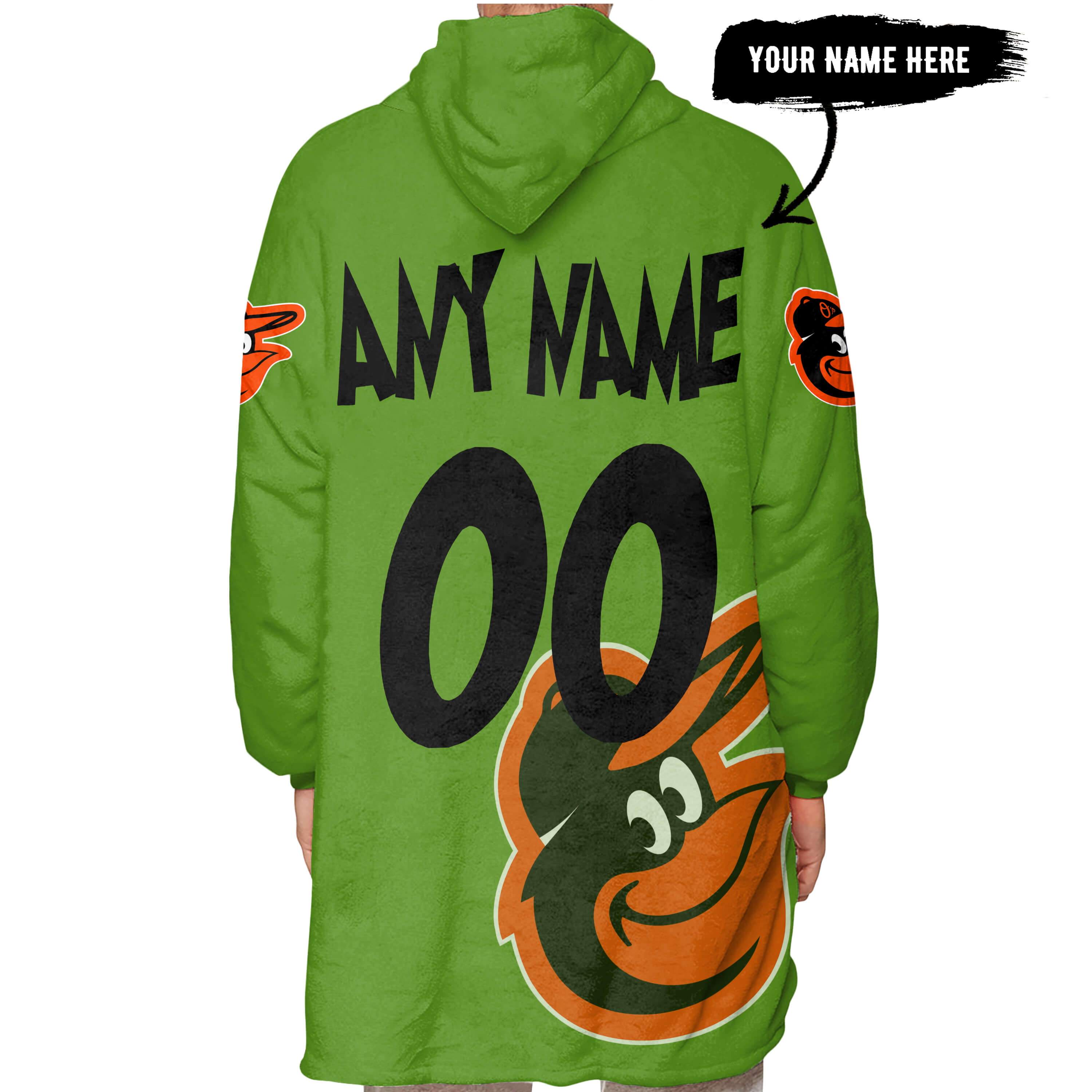The Grinch – Six Feet People – Baltimore Orioles - Oodie Blanket - Image 5