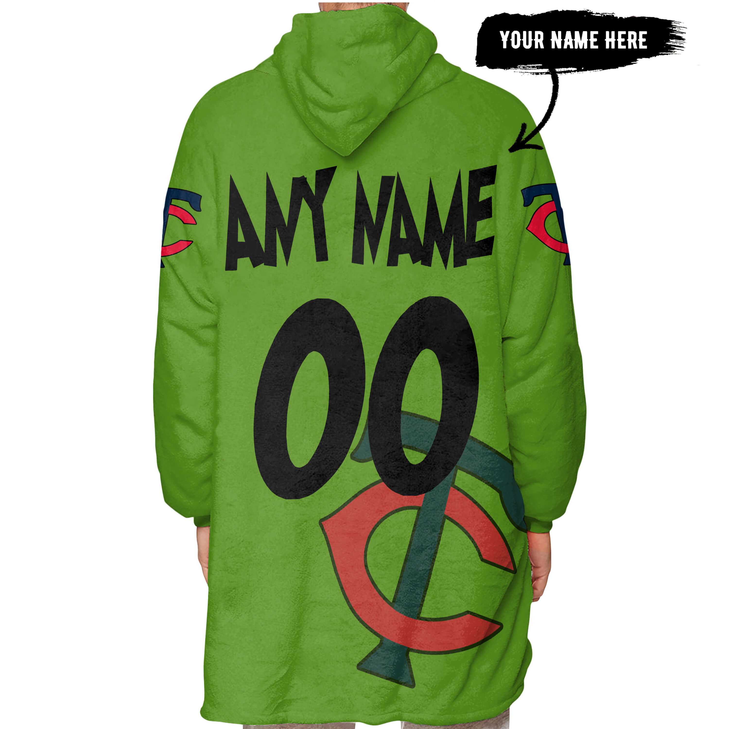The Grinch – Six Feet People – Minnesota Twins - Oodie Blanket - Image 5