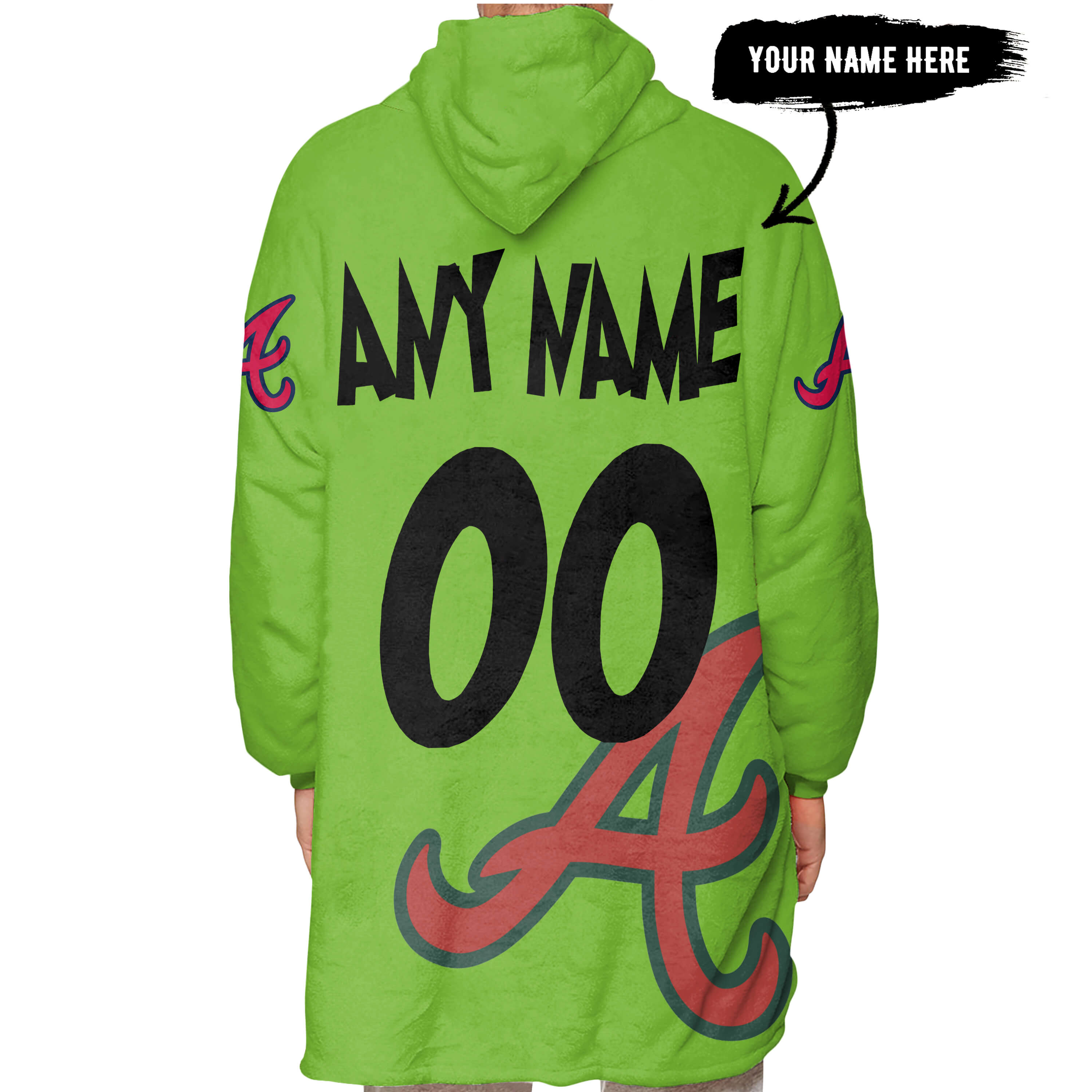 The Grinch – The Grinch – Oh Fudge – Atlanta Braves - Oodie Blanket - Image 5