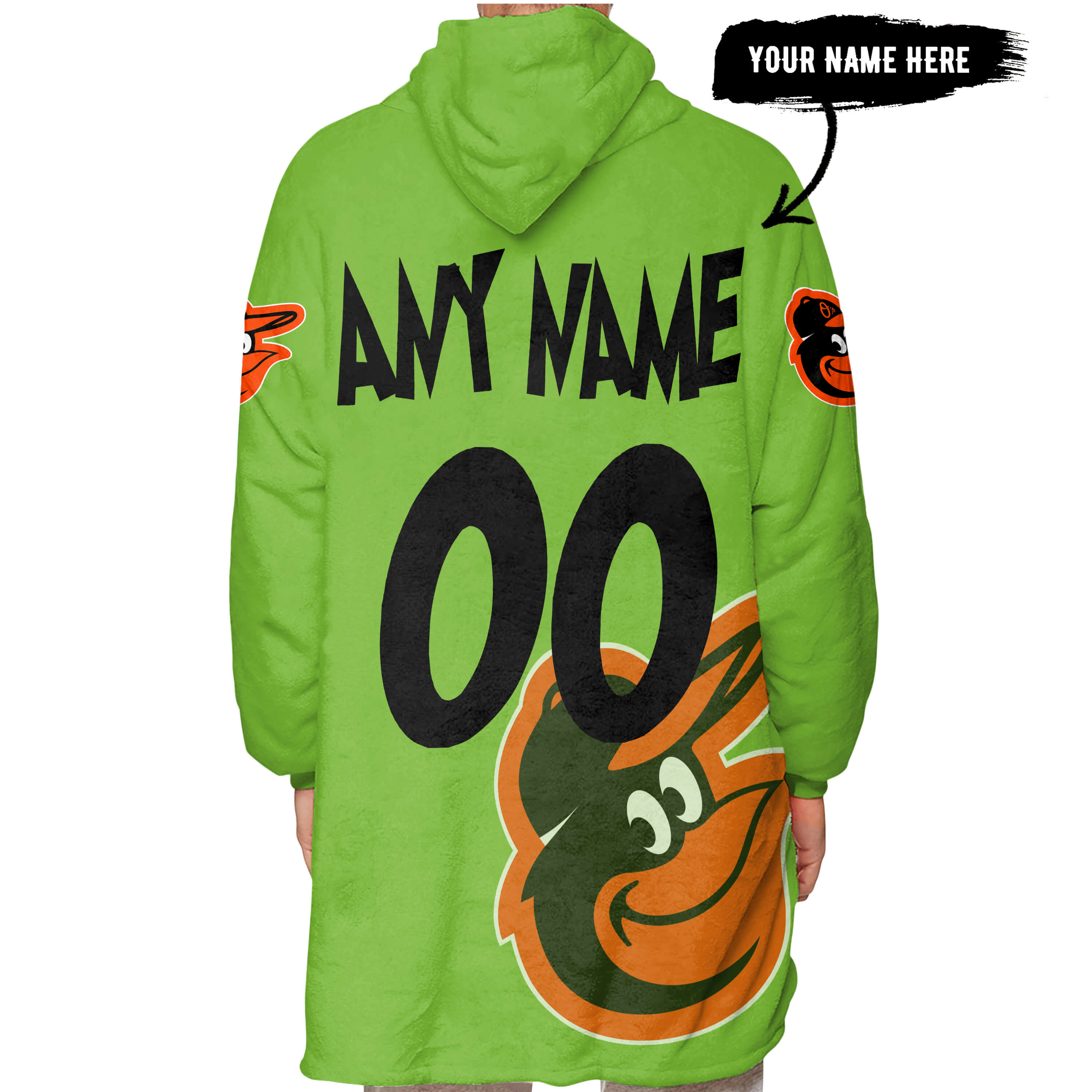 The Grinch – The Grinch – Oh Fudge – Baltimore Orioles - Oodie Blanket - Image 5