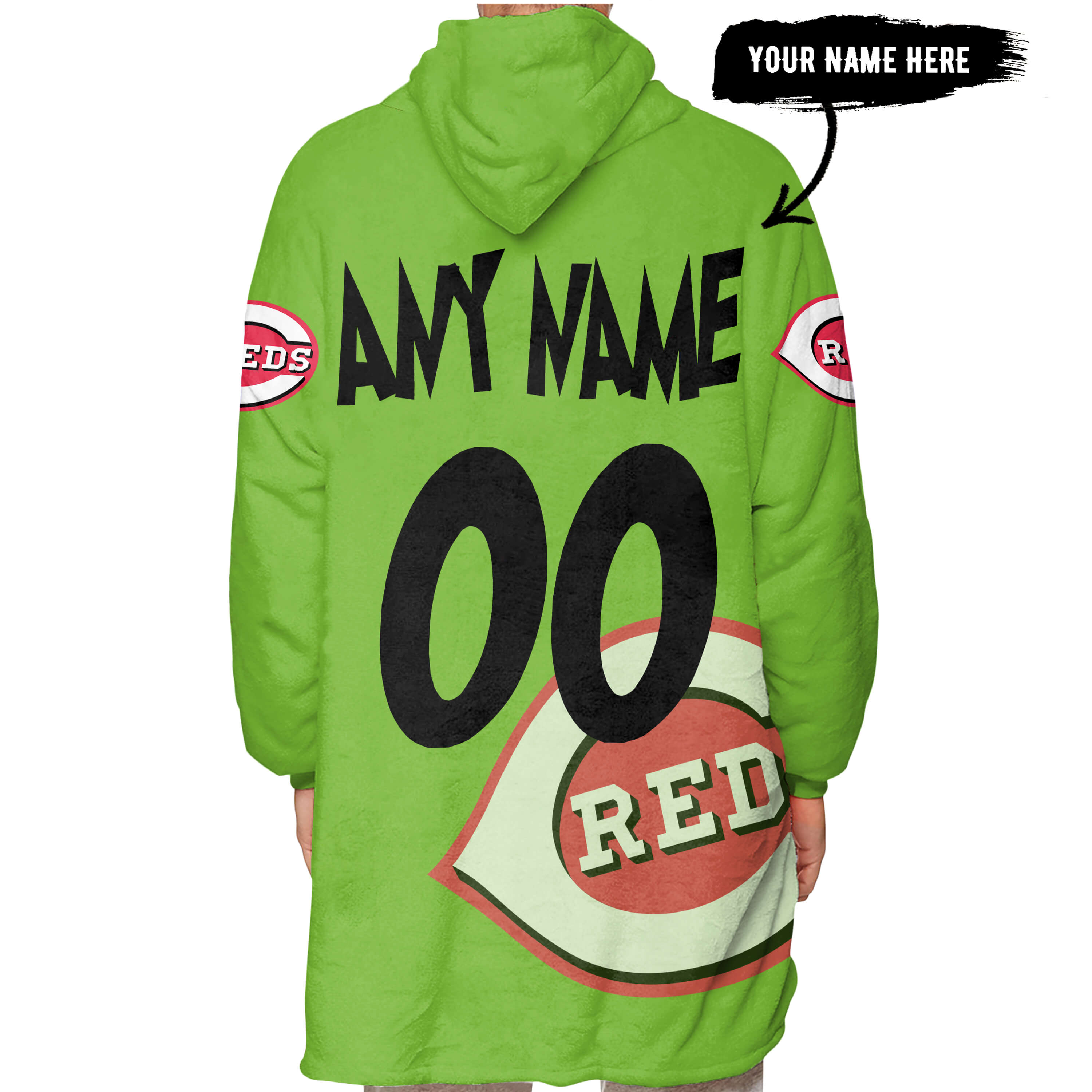 The Grinch – The Grinch – Oh Fudge – Cincinnati Reds - Oodie Blanket - Image 5