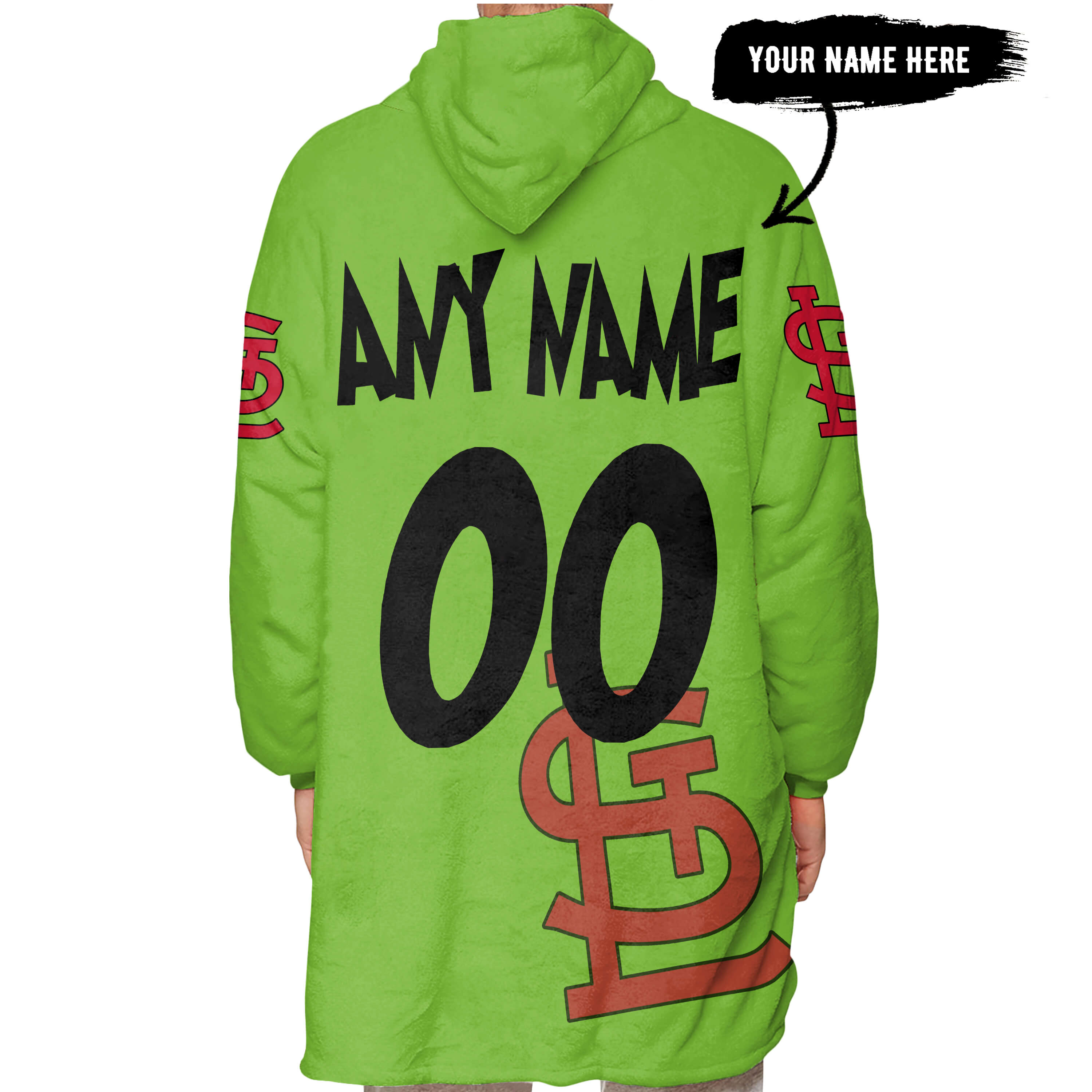The Grinch – The Grinch – Oh Fudge – St. Louis Cardinals - Oodie Blanket - Image 5