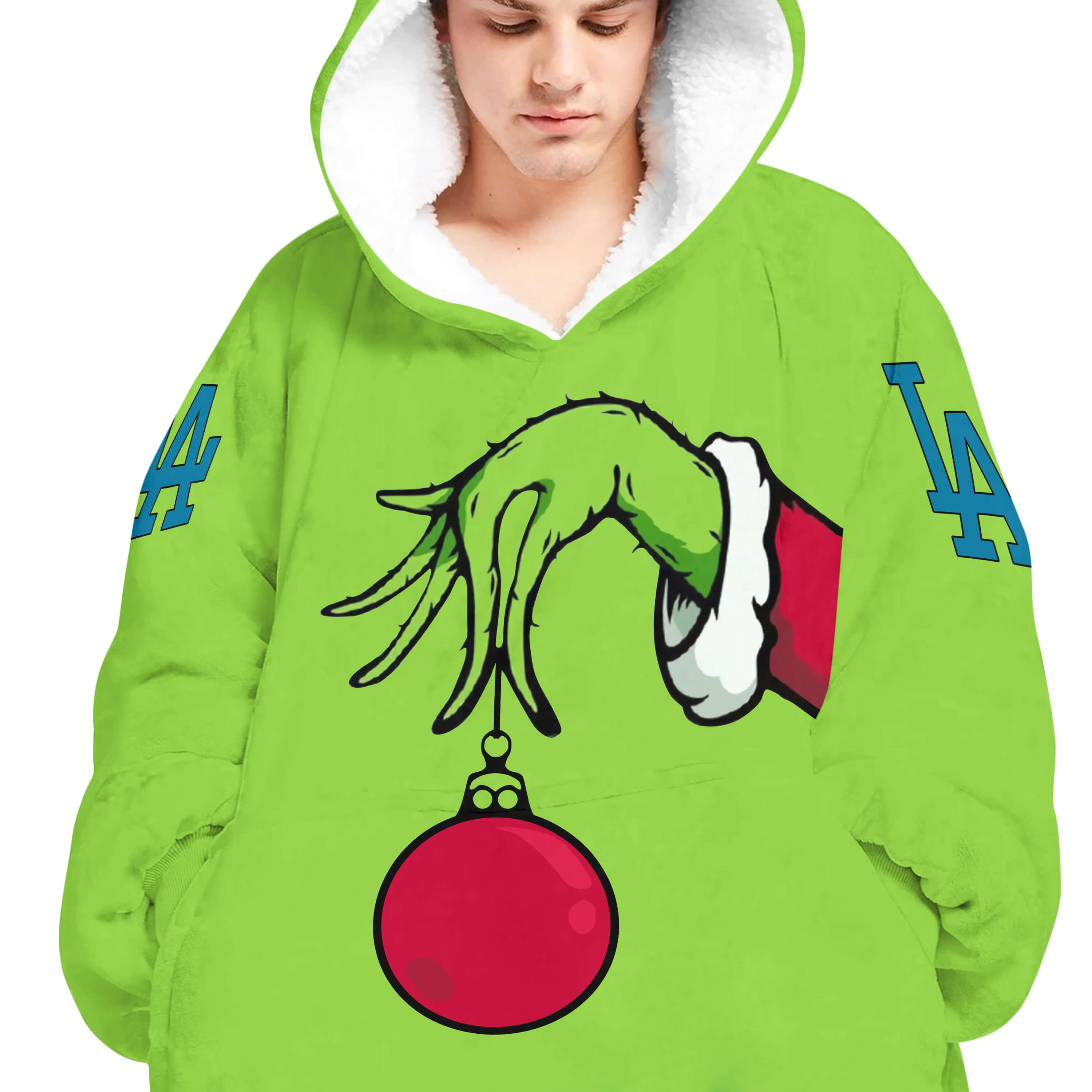 The Grinch – Los Angeles Dodgers - Oodie Blanket - Image 4