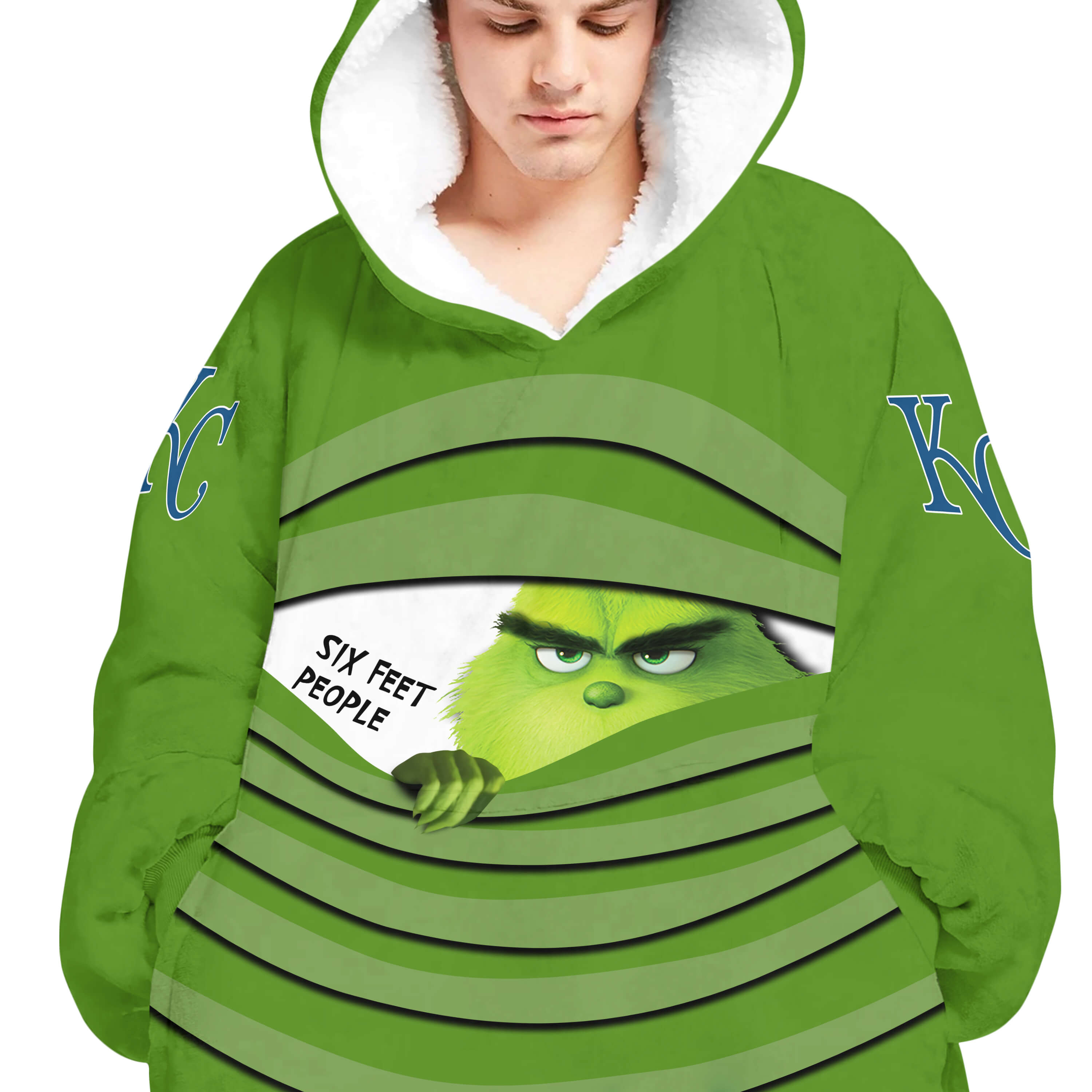 The Grinch – Six Feet People – Kansas City Royals - Oodie Blanket - Image 4