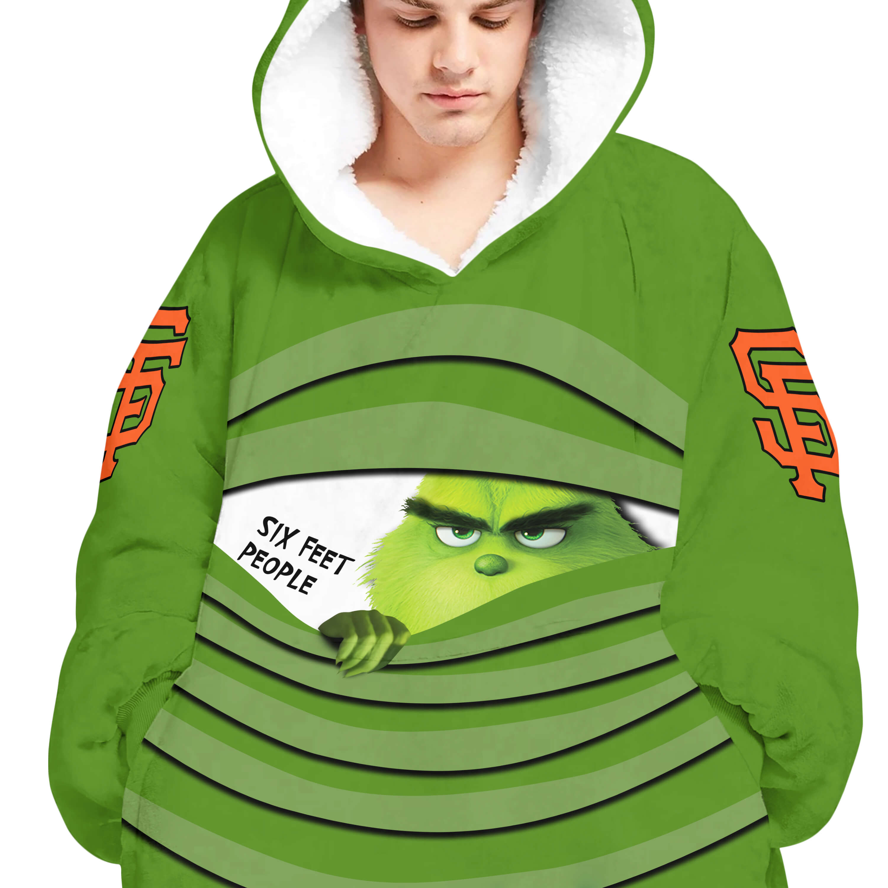 The Grinch – Six Feet People – San Francisco Giants - Oodie Blanket - Image 4