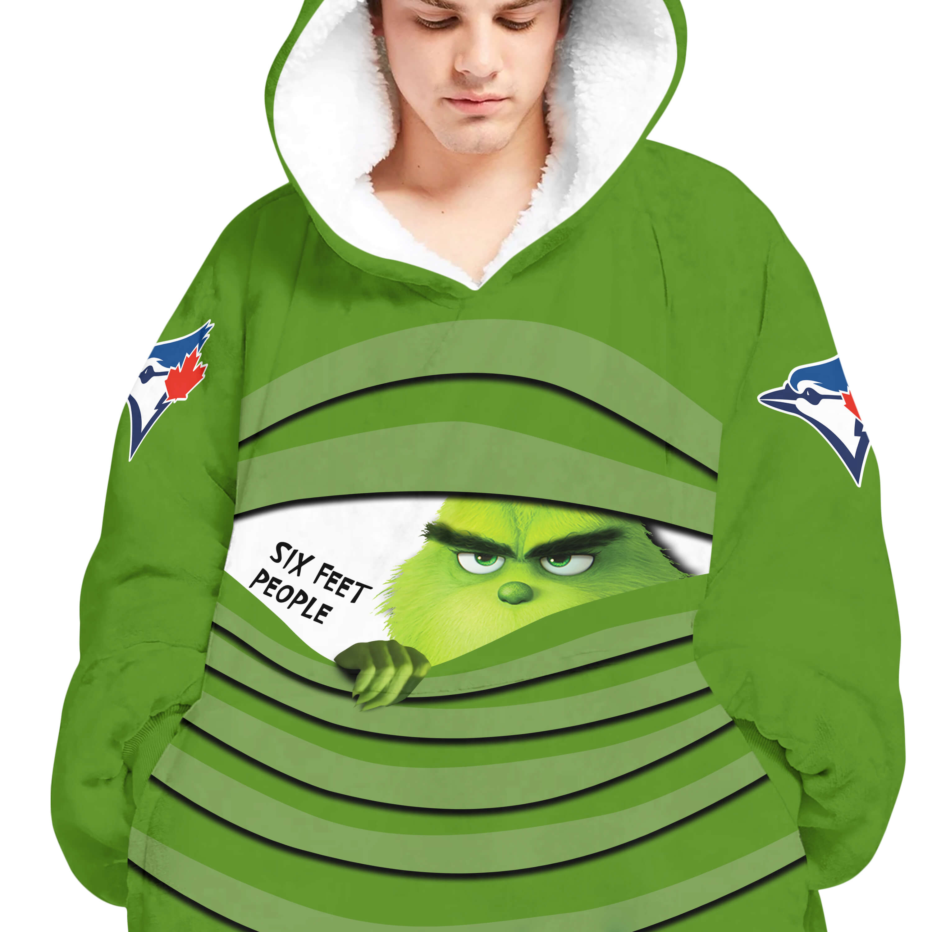 The Grinch – Six Feet People – Toronto Blue Jays - Oodie Blanket - Image 4