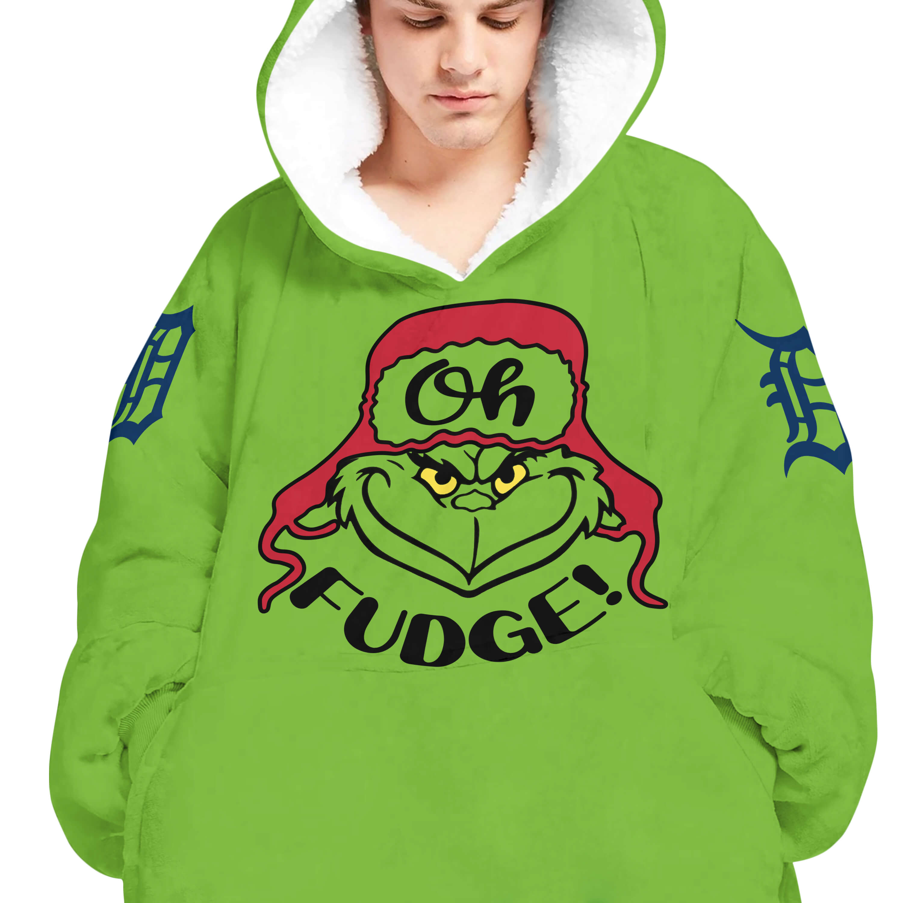 The Grinch – The Grinch – Oh Fudge – Detroit Tigers - Oodie Blanket - Image 4
