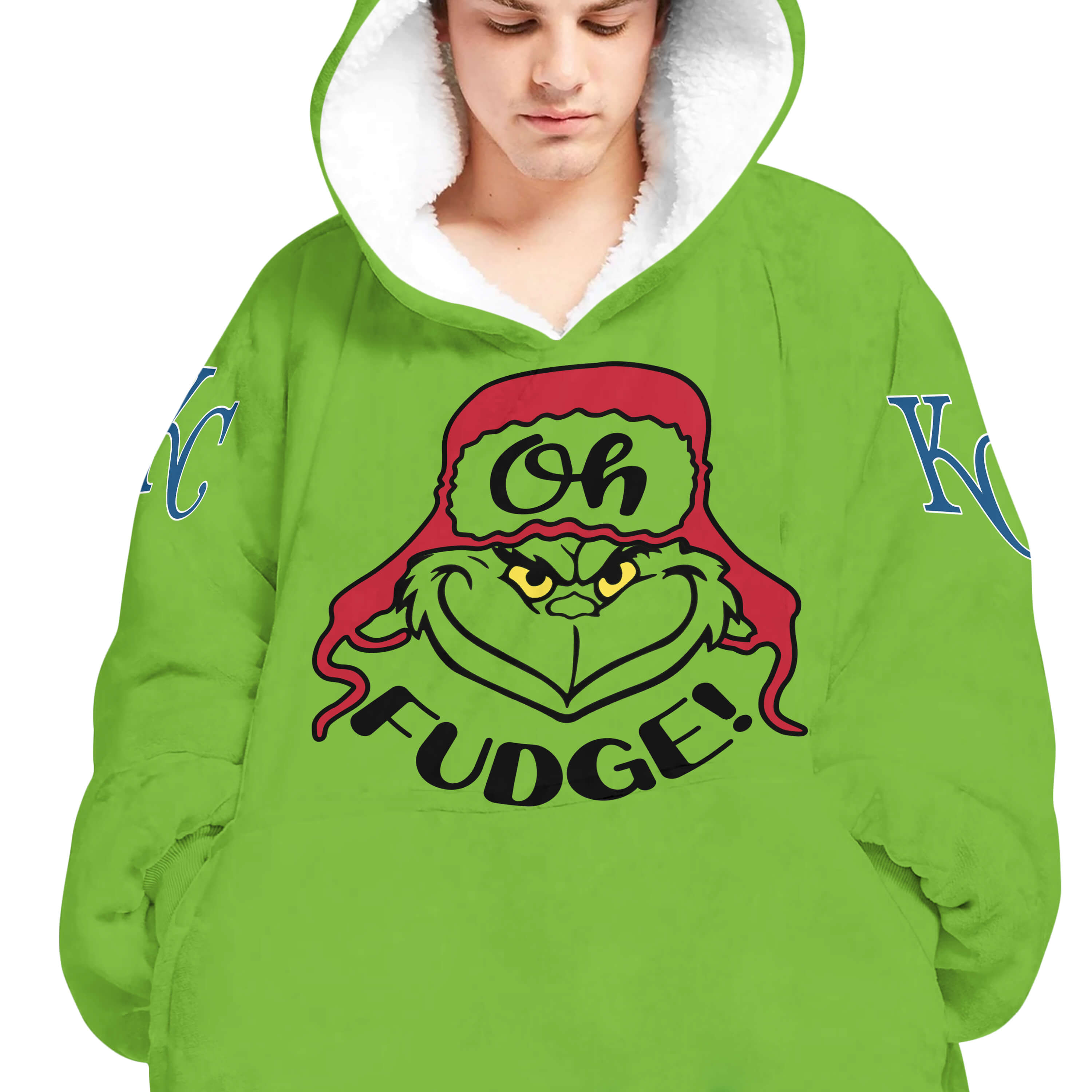 The Grinch – The Grinch – Oh Fudge – Kansas City Royals - Oodie Blanket - Image 4