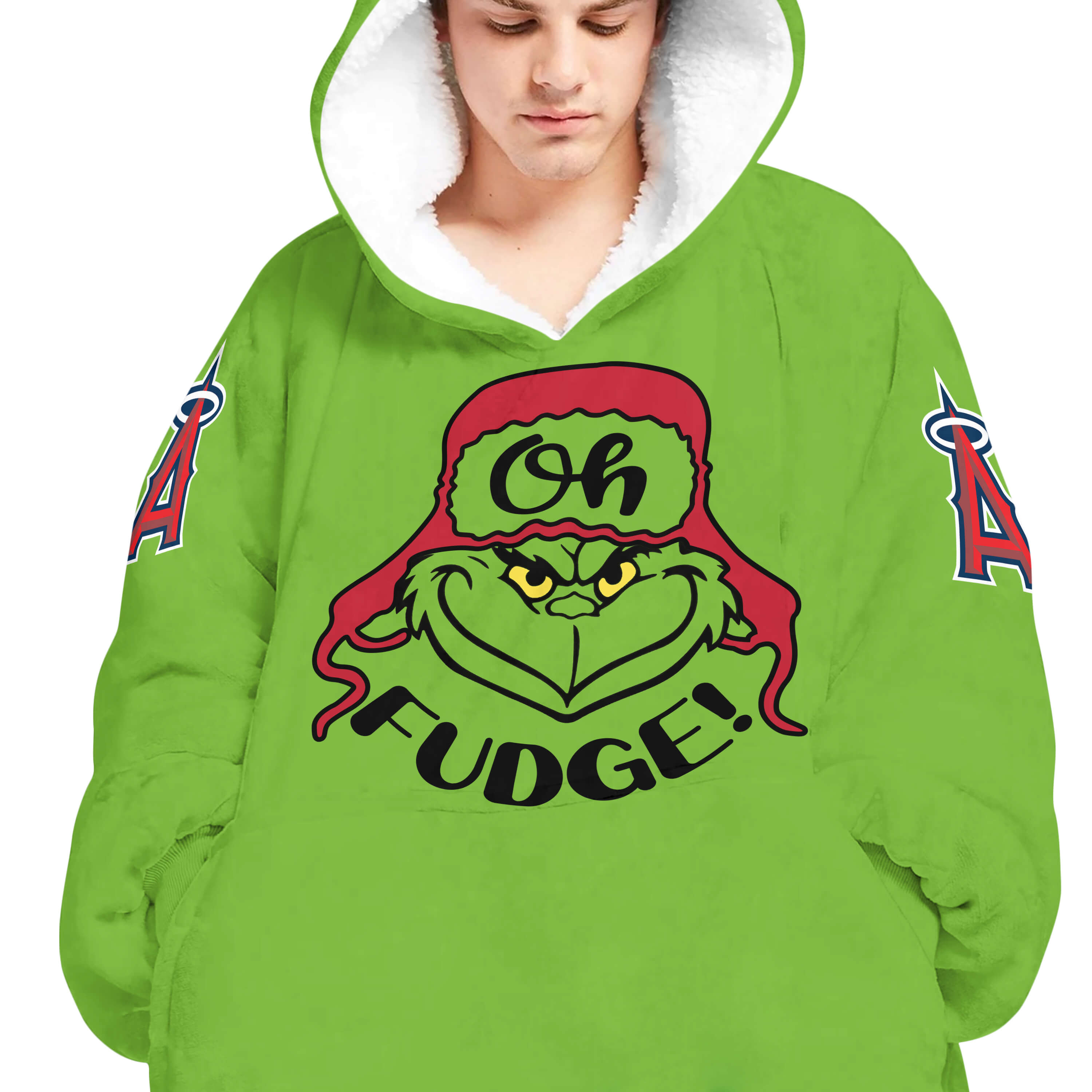 The Grinch – The Grinch – Oh Fudge – Los Angeles Angels - Oodie Blanket - Image 4