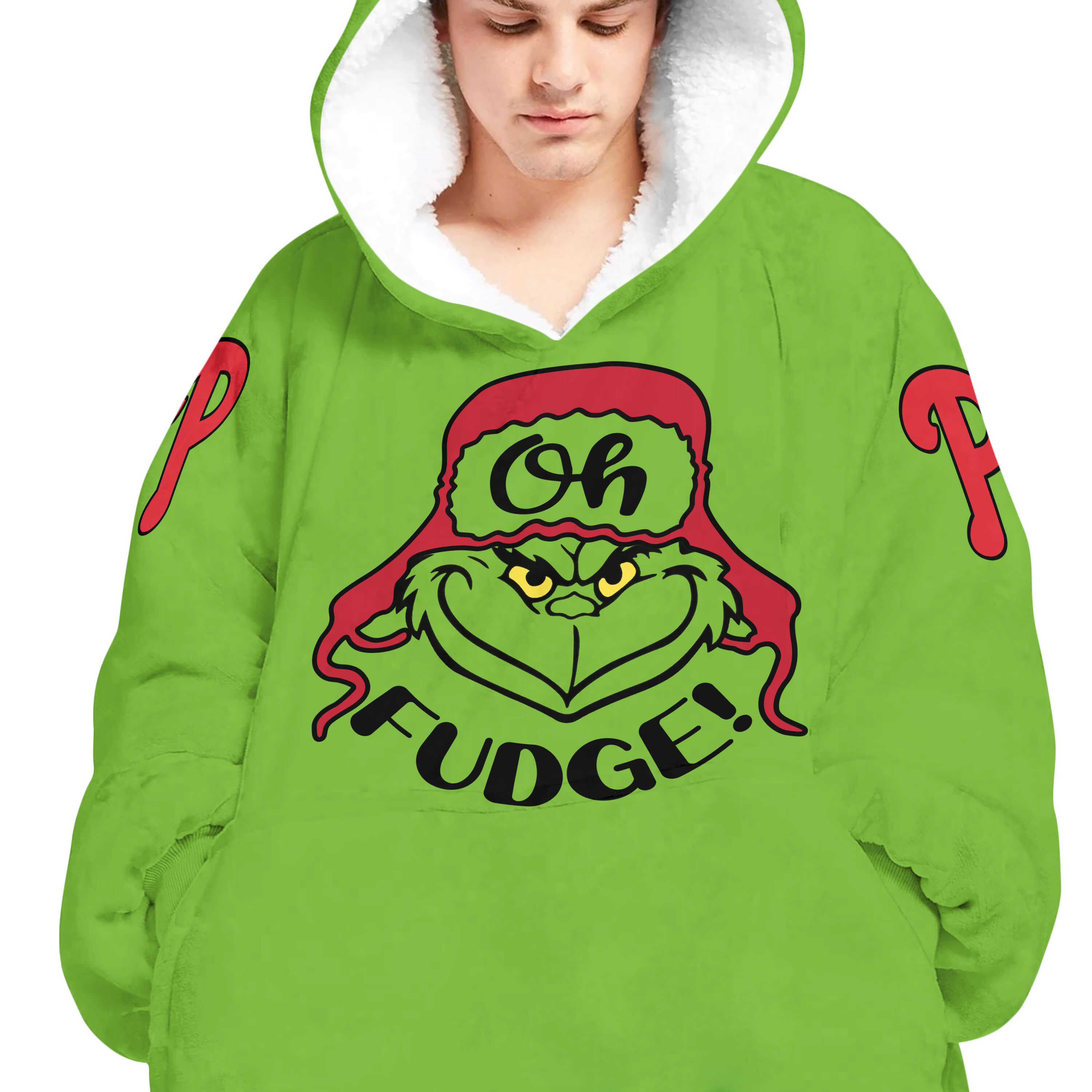The Grinch – The Grinch – Oh Fudge – Philadelphia Phillies - Oodie Blanket - Image 4