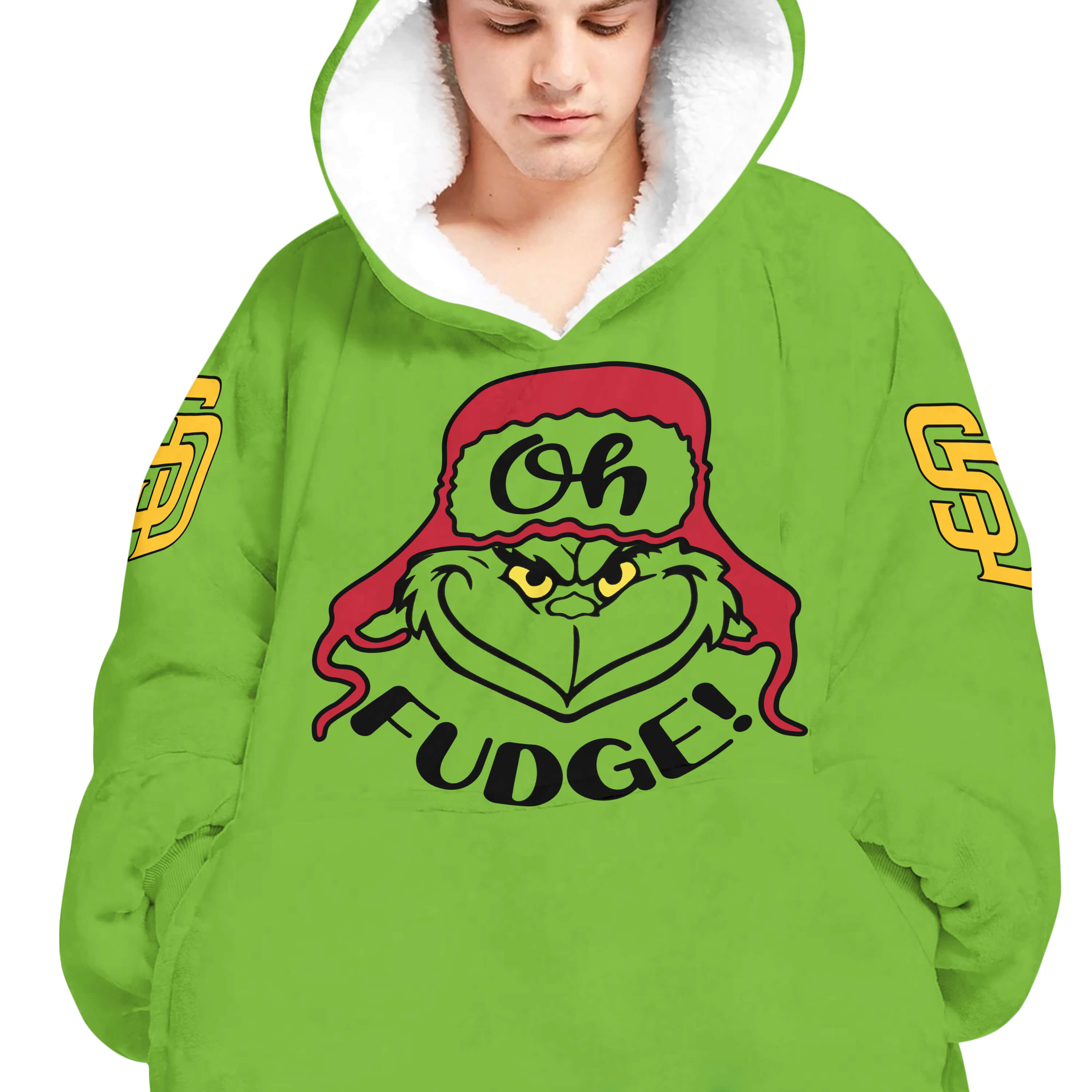 The Grinch – The Grinch – Oh Fudge – San Diego Padres - Oodie Blanket - Image 4