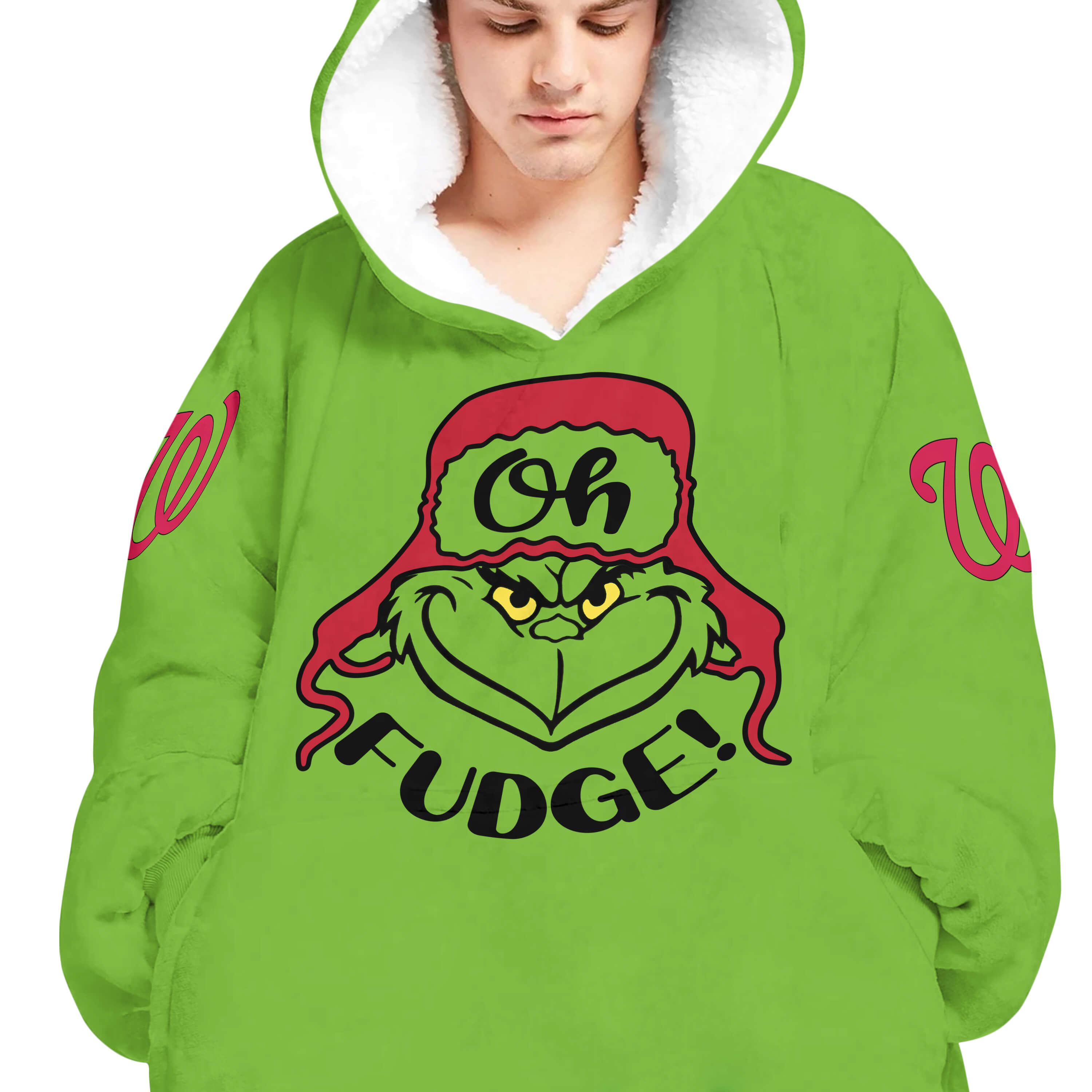 The Grinch – The Grinch – Oh Fudge – Washington Nationals - Oodie Blanket - Image 4