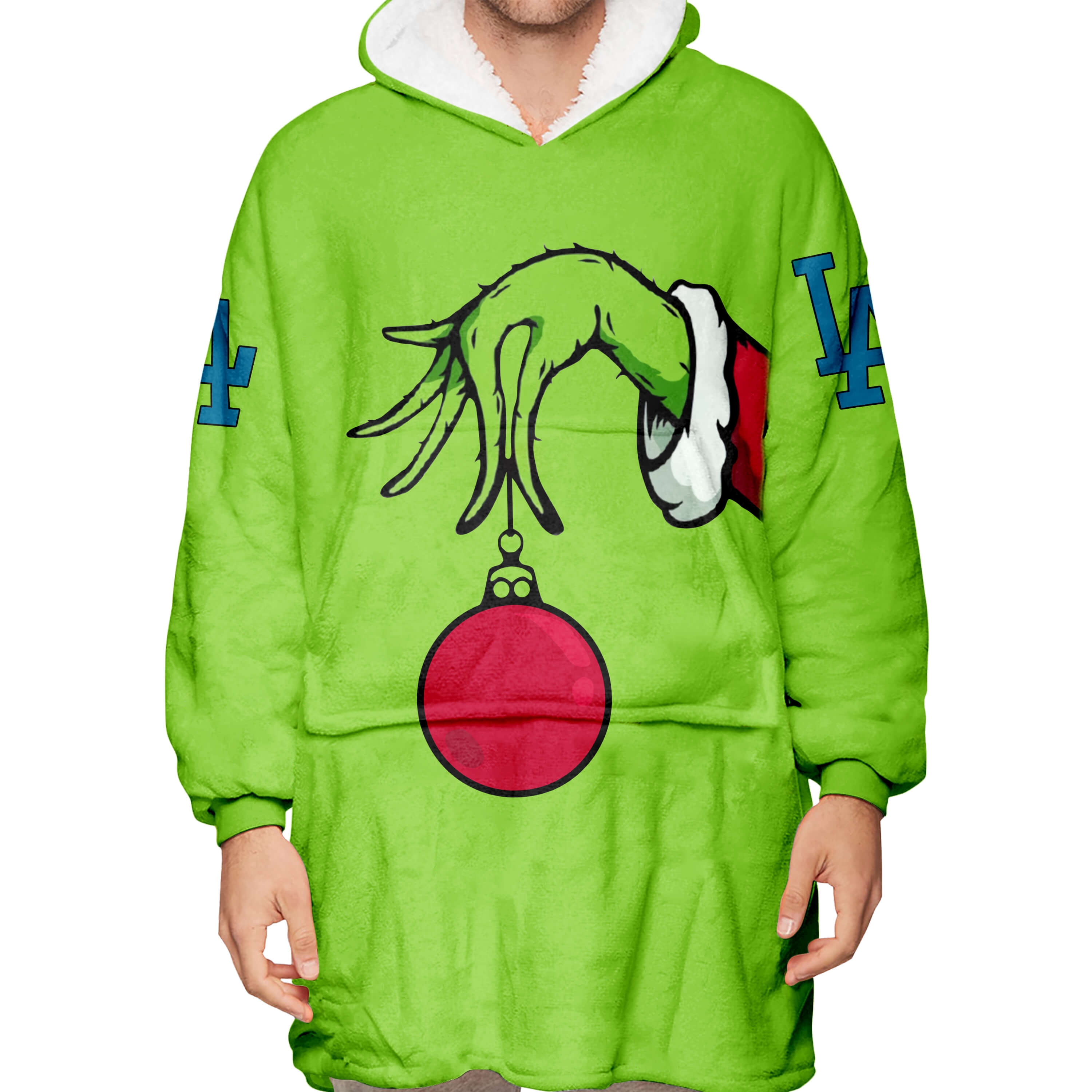 The Grinch – Los Angeles Dodgers - Oodie Blanket - Image 3