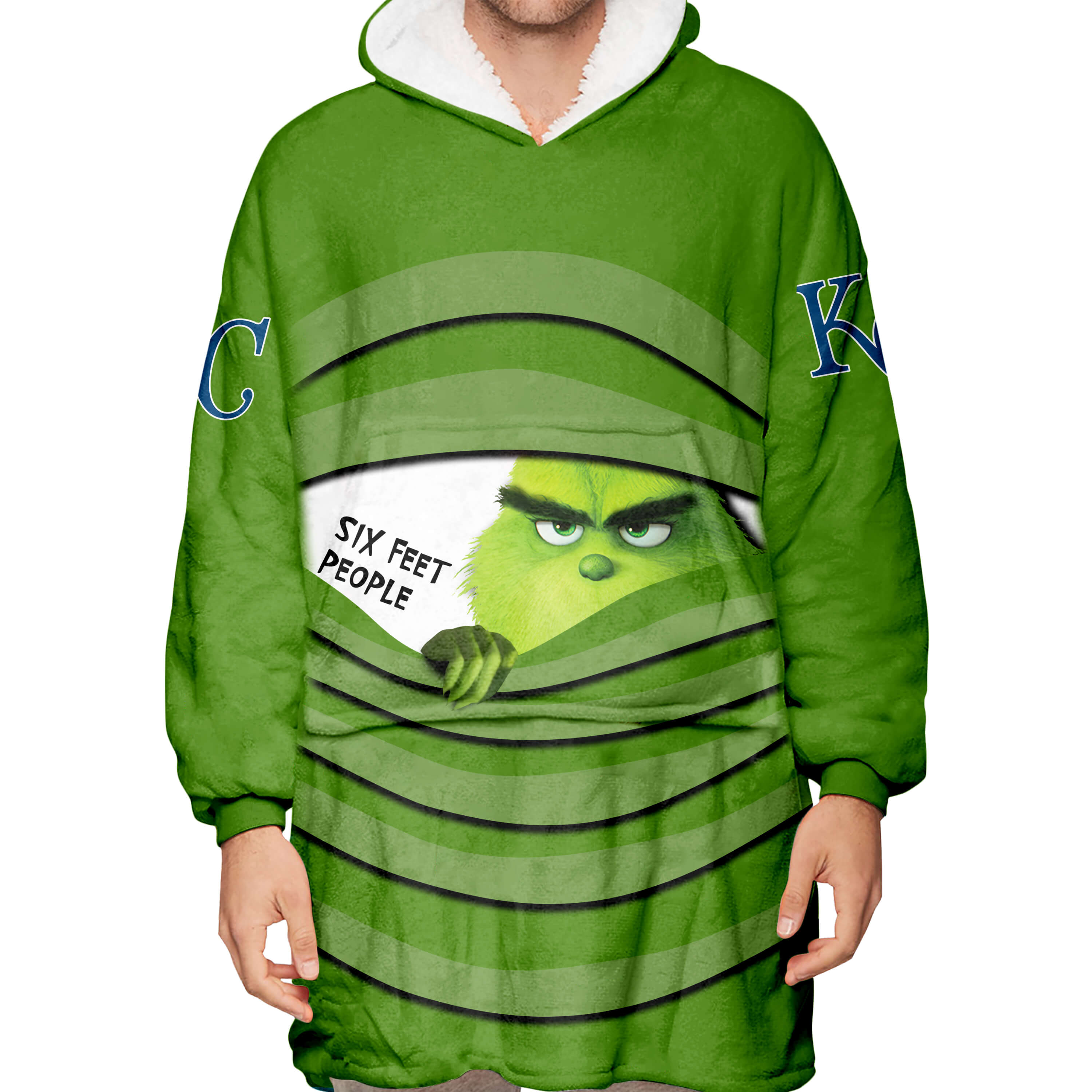 The Grinch – Six Feet People – Kansas City Royals - Oodie Blanket - Image 3