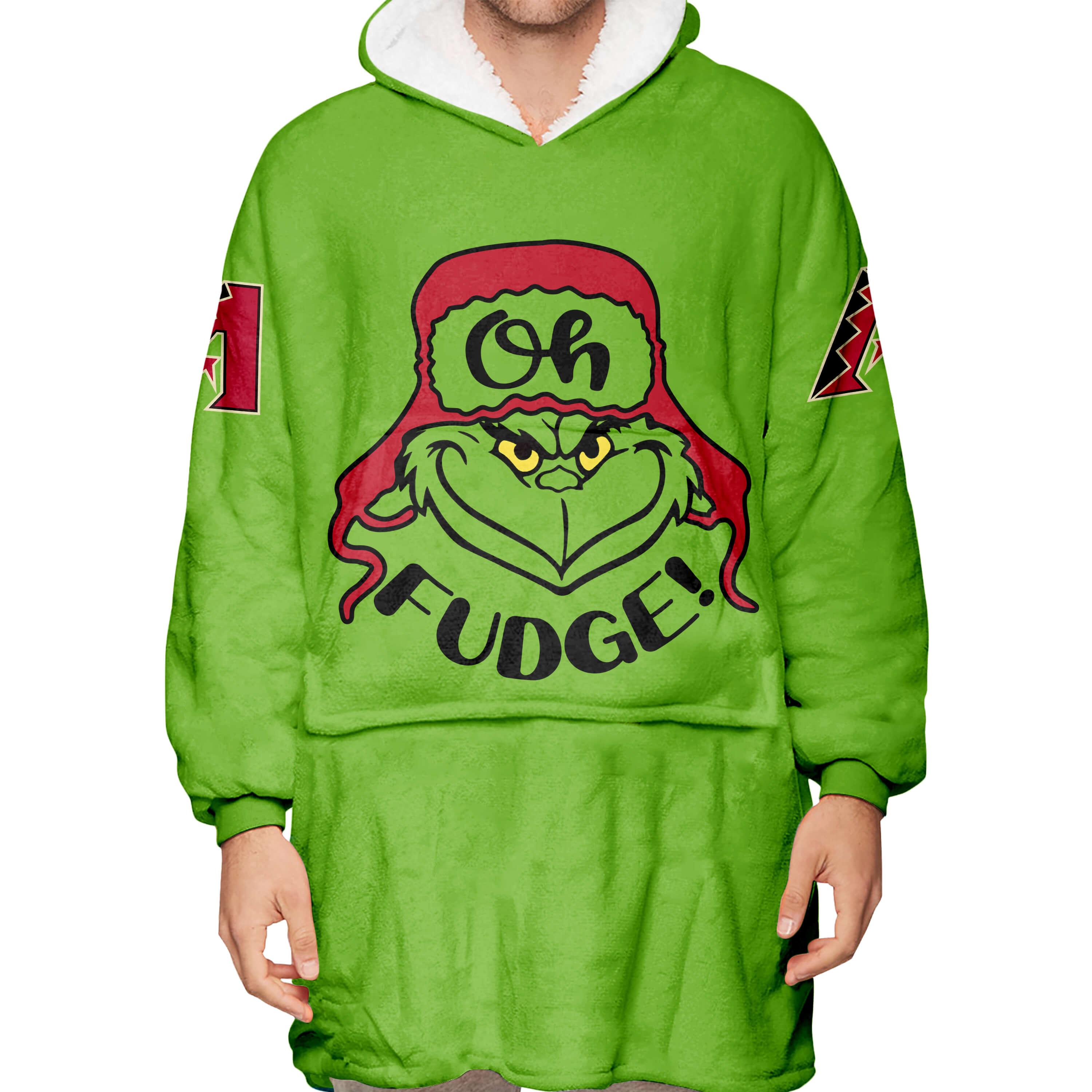 The Grinch – The Grinch – Oh Fudge – Arizona Diamondbacks - Oodie Blanket - Image 3