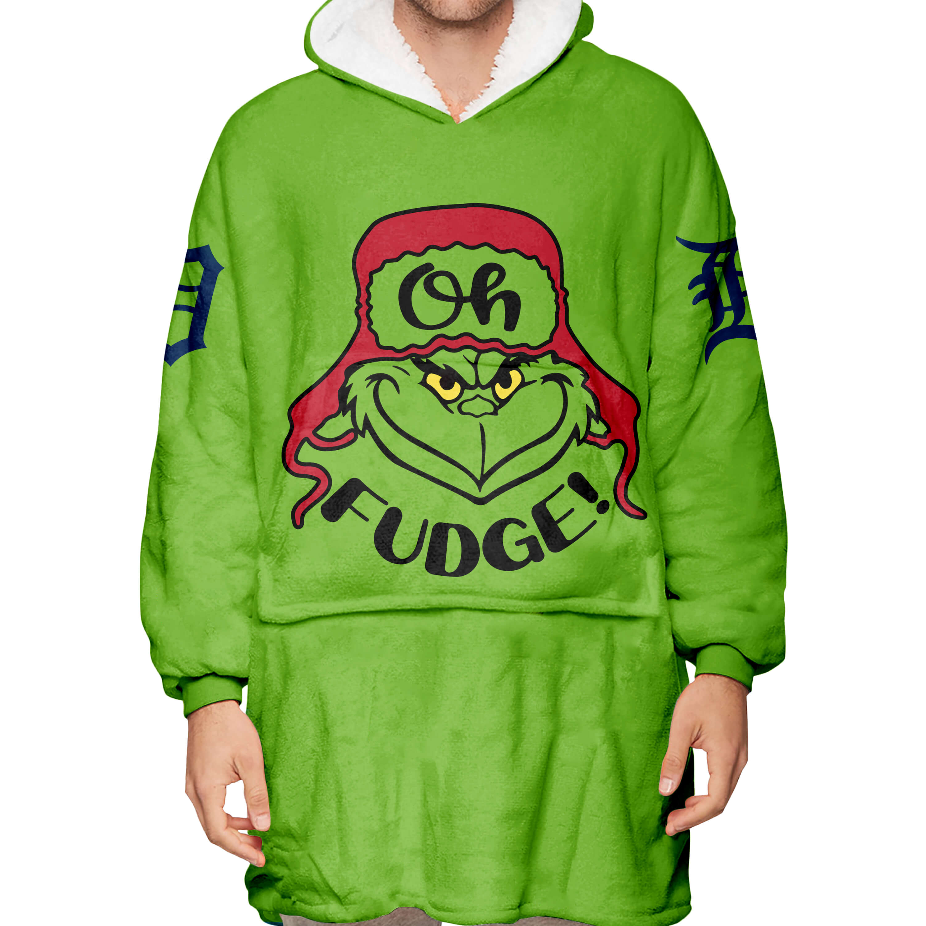 The Grinch – The Grinch – Oh Fudge – Detroit Tigers - Oodie Blanket - Image 3
