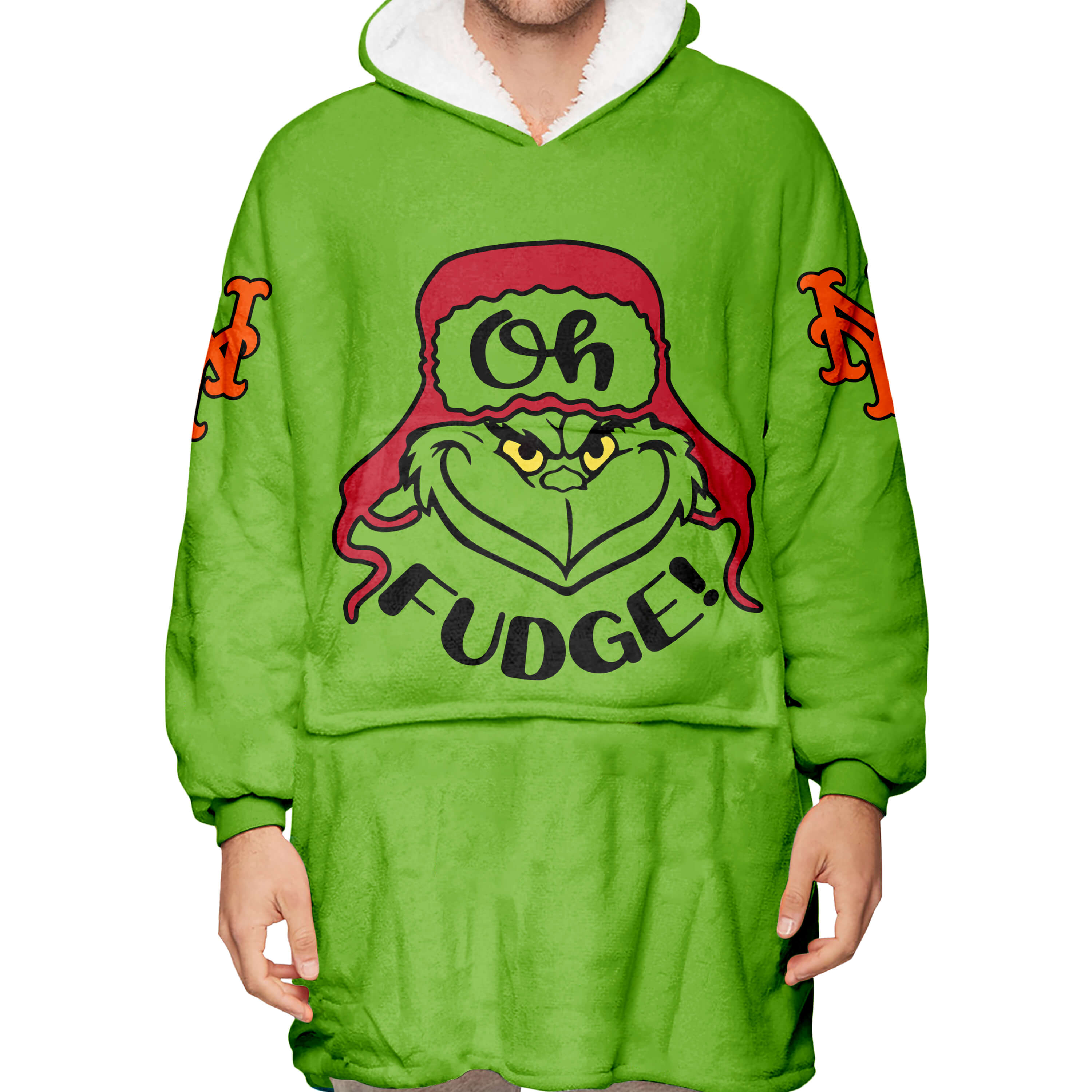 The Grinch – The Grinch – Oh Fudge – New York Mets - Oodie Blanket - Image 3