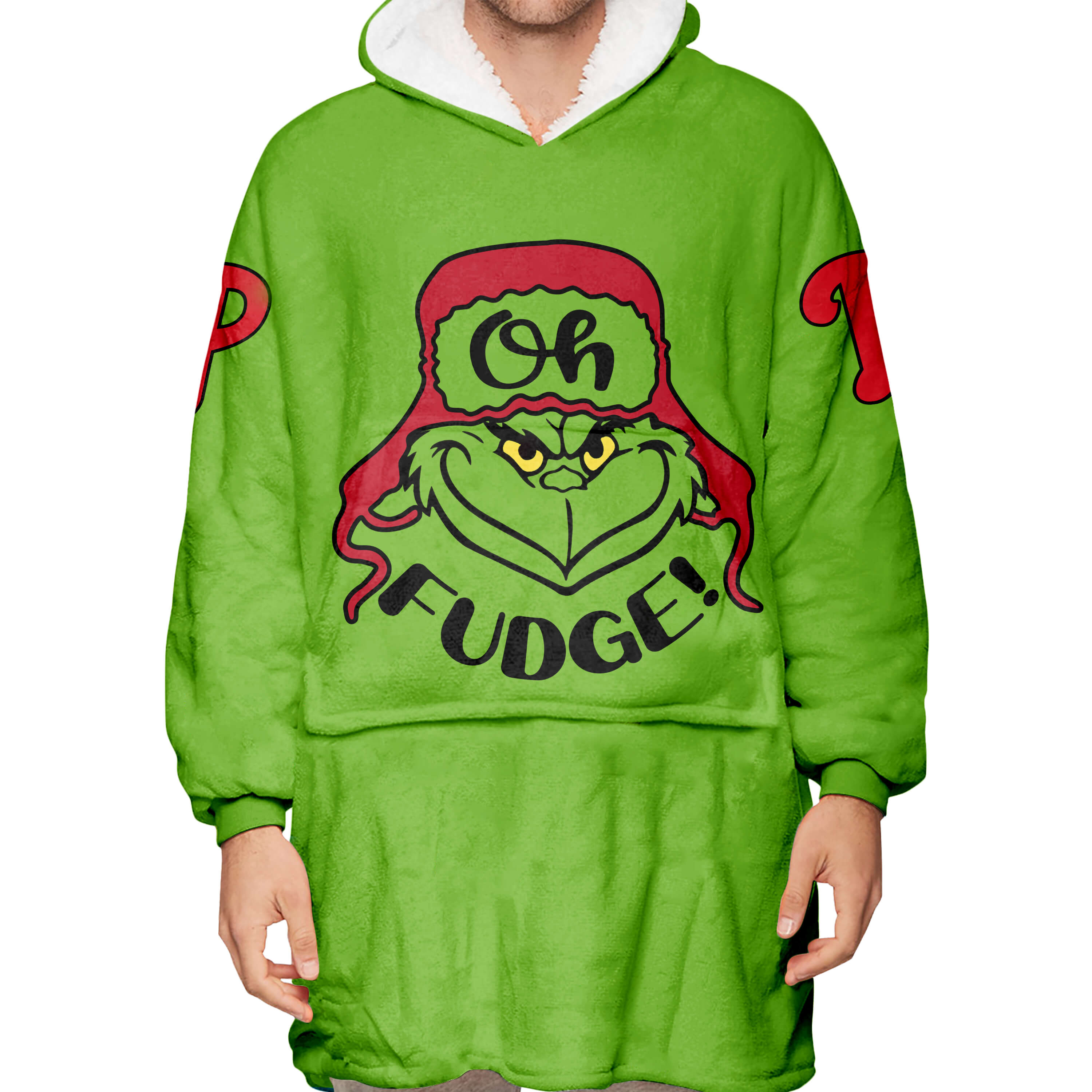 The Grinch – The Grinch – Oh Fudge – Philadelphia Phillies - Oodie Blanket - Image 3
