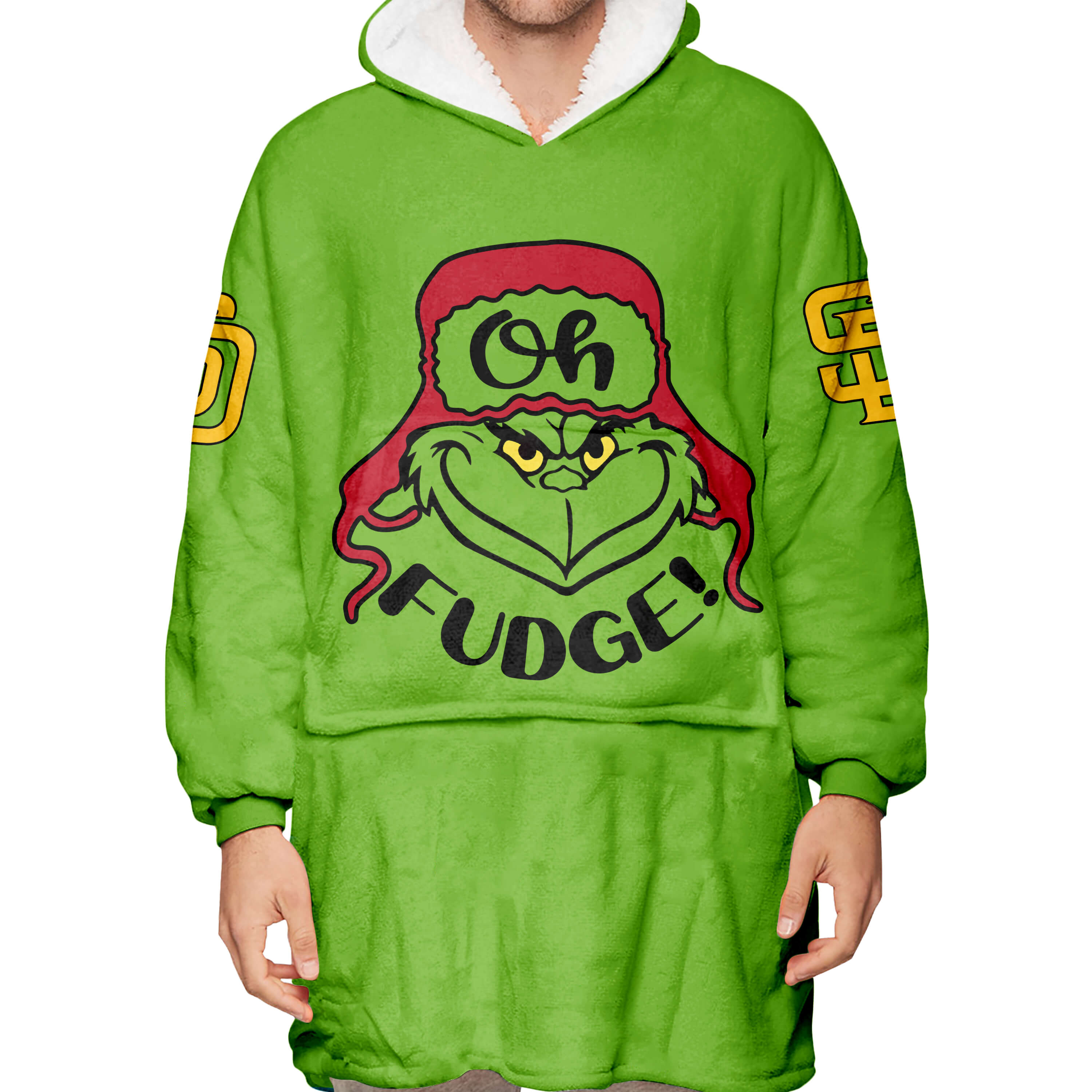 The Grinch – The Grinch – Oh Fudge – San Diego Padres - Oodie Blanket - Image 3