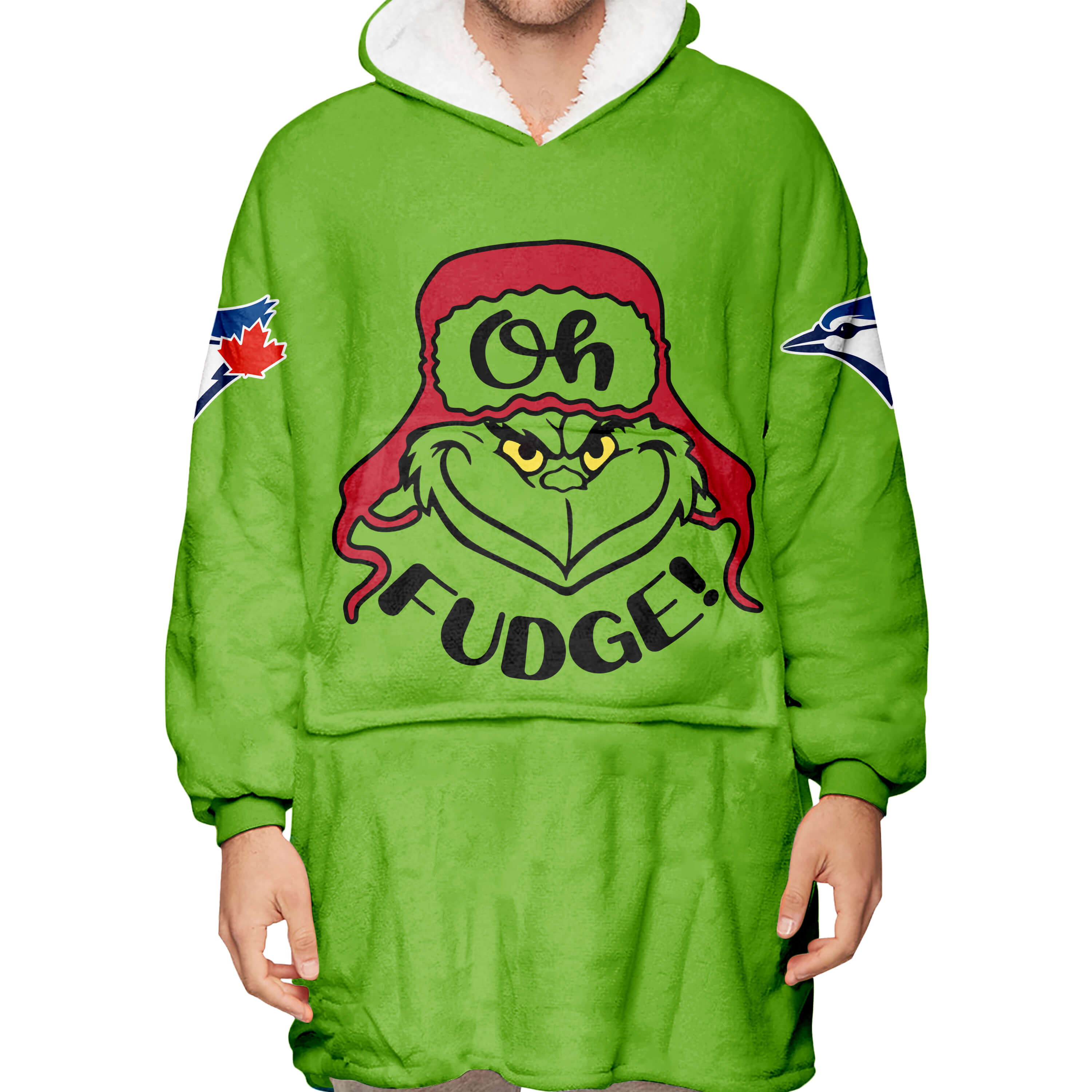 The Grinch – The Grinch – Oh Fudge – Toronto Blue Jays - Oodie Blanket - Image 3