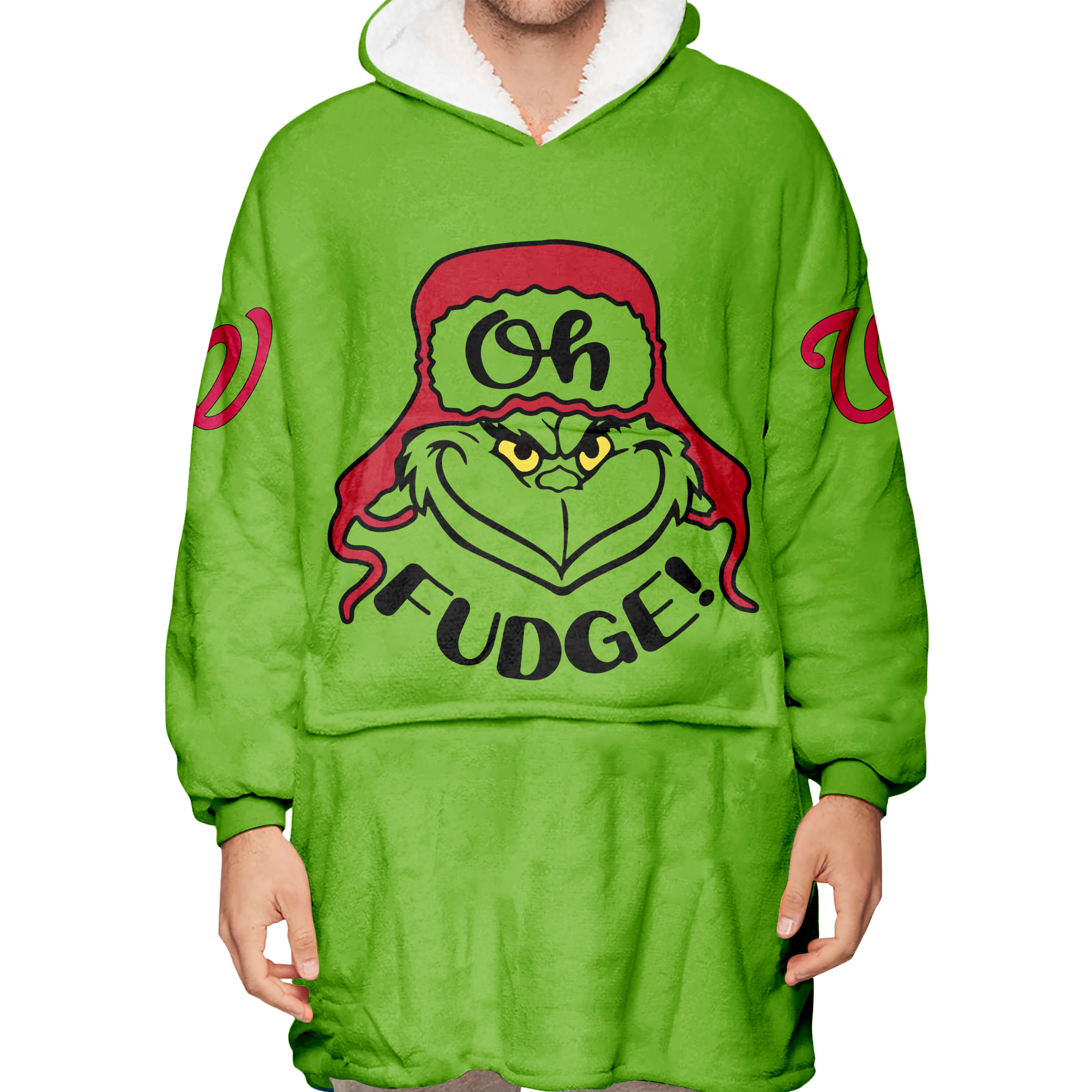 The Grinch – The Grinch – Oh Fudge – Washington Nationals - Oodie Blanket - Image 3