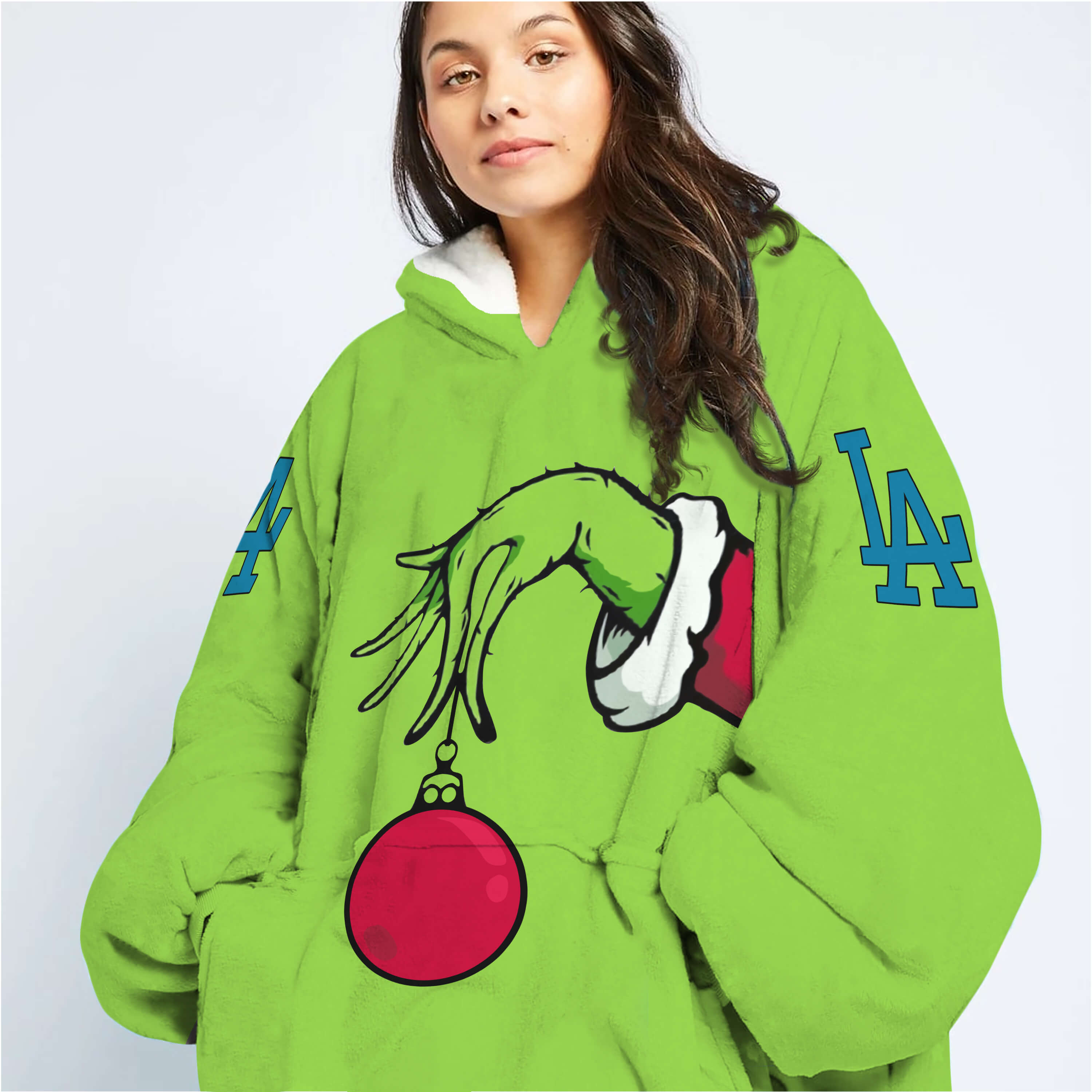The Grinch – Los Angeles Dodgers - Oodie Blanket - Image 2