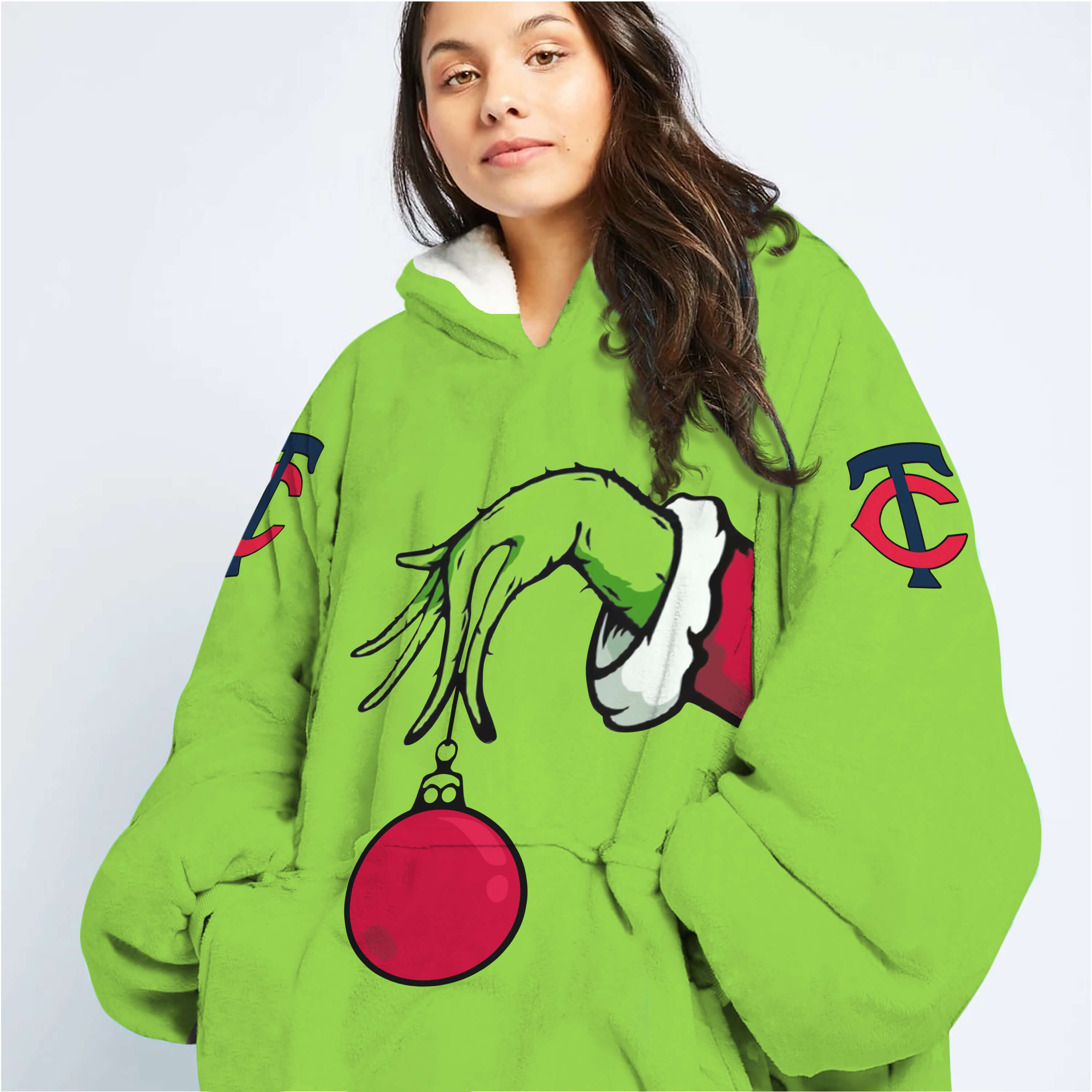 The Grinch – Minnesota Twins - Oodie Blanket - Image 2