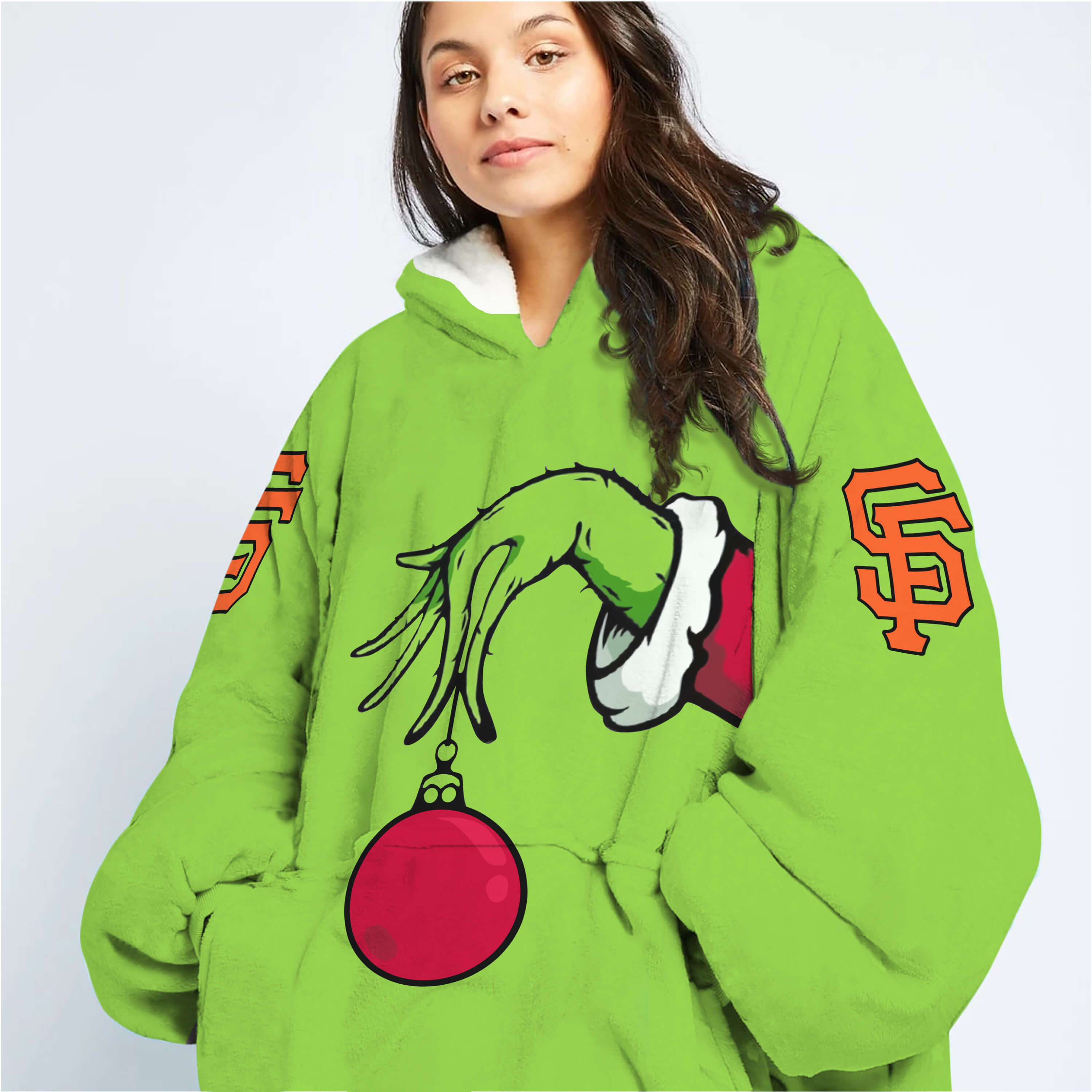 The Grinch – San Francisco Giants - Oodie Blanket - Image 2